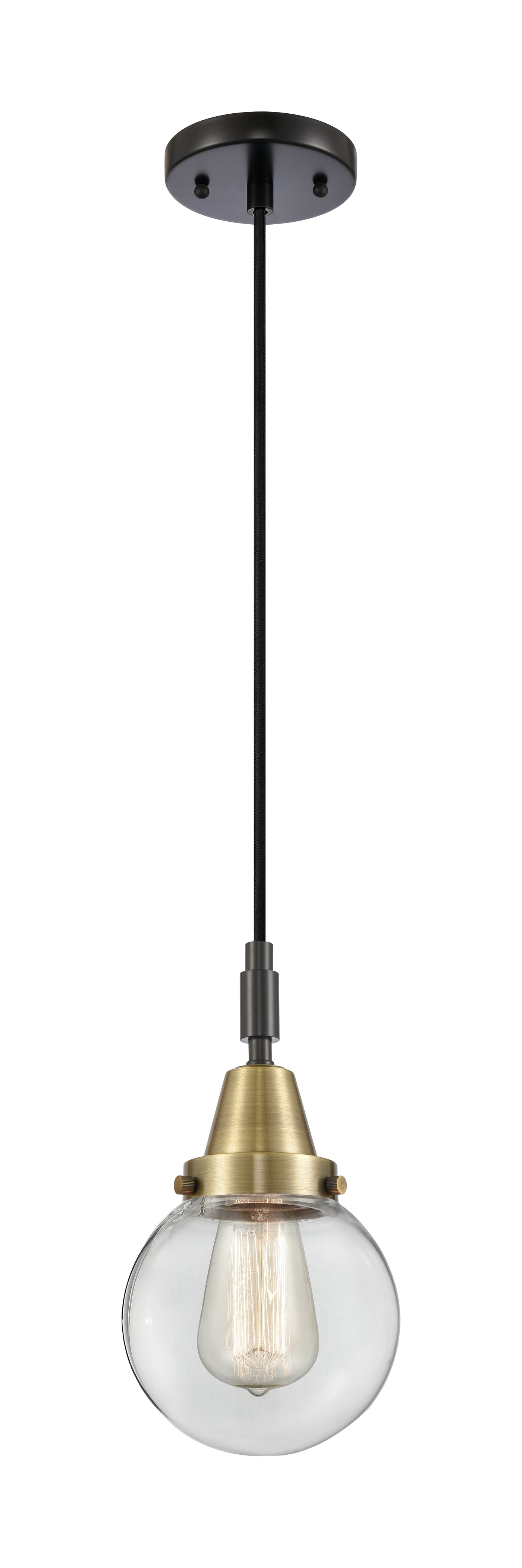 Caden Mini Pendant Brass Glass 6 Inch