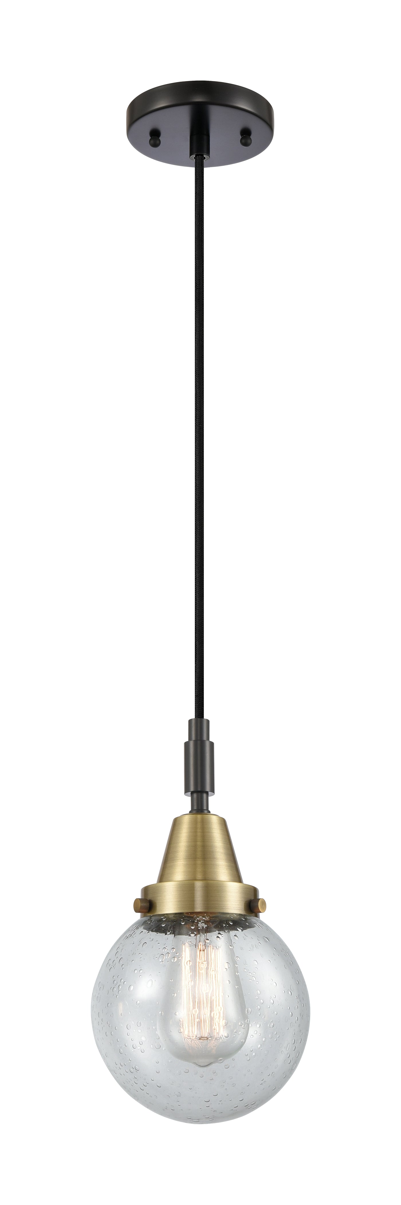 Caden Mini Pendant Brass Glass 6 Inch