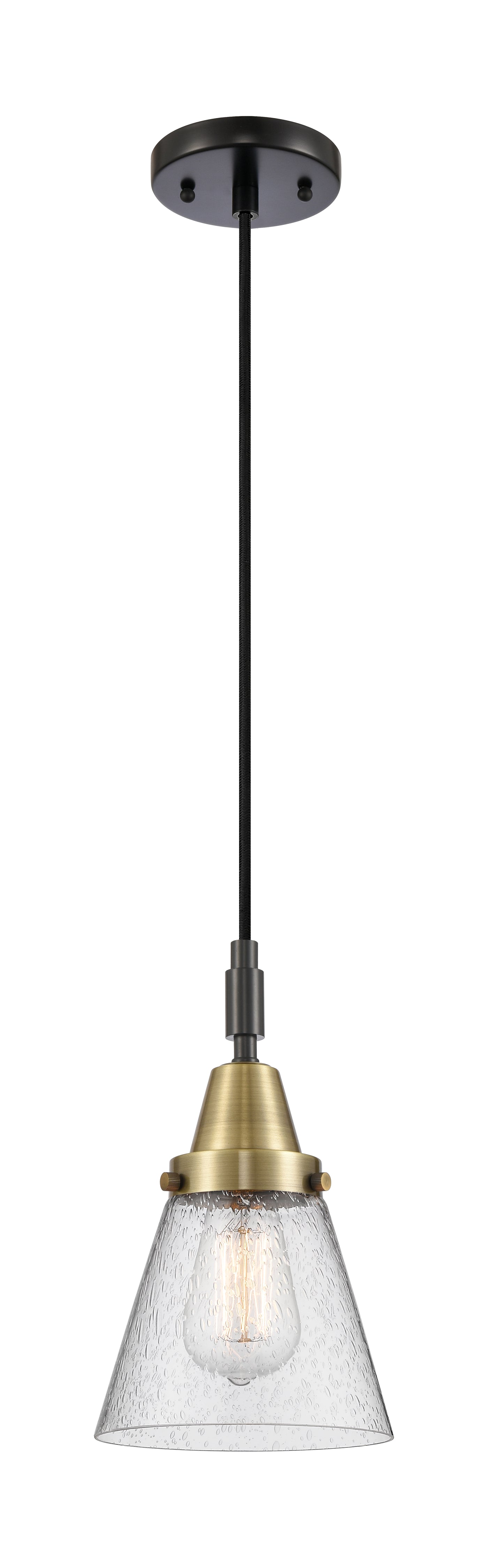 Caden Mini Pendant Antique Brass Glass Steel