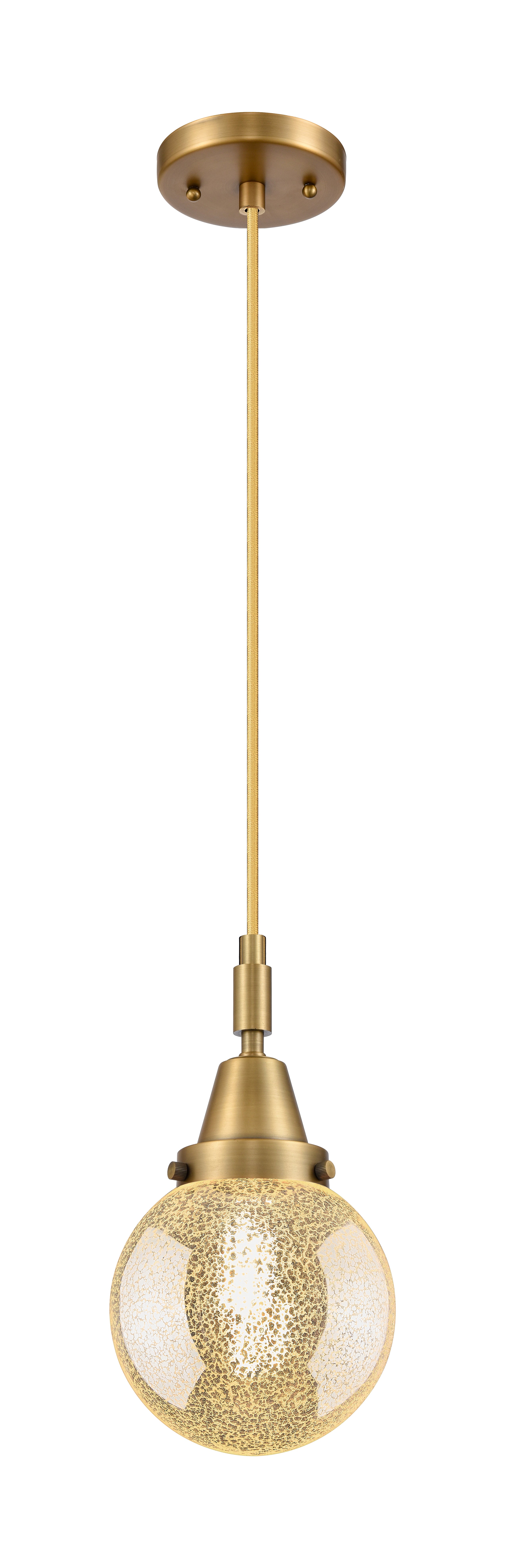 Caden Mini Pendant Brass Glass 6 Inch