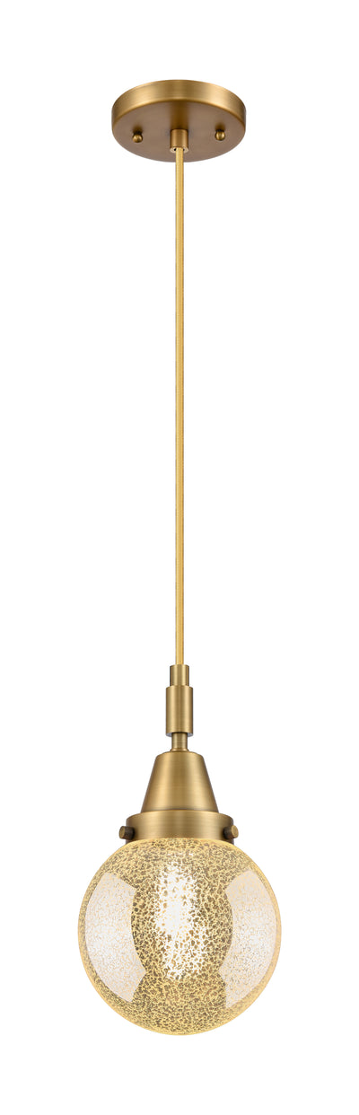 Caden Mini Pendant Brass Glass 6 Inch