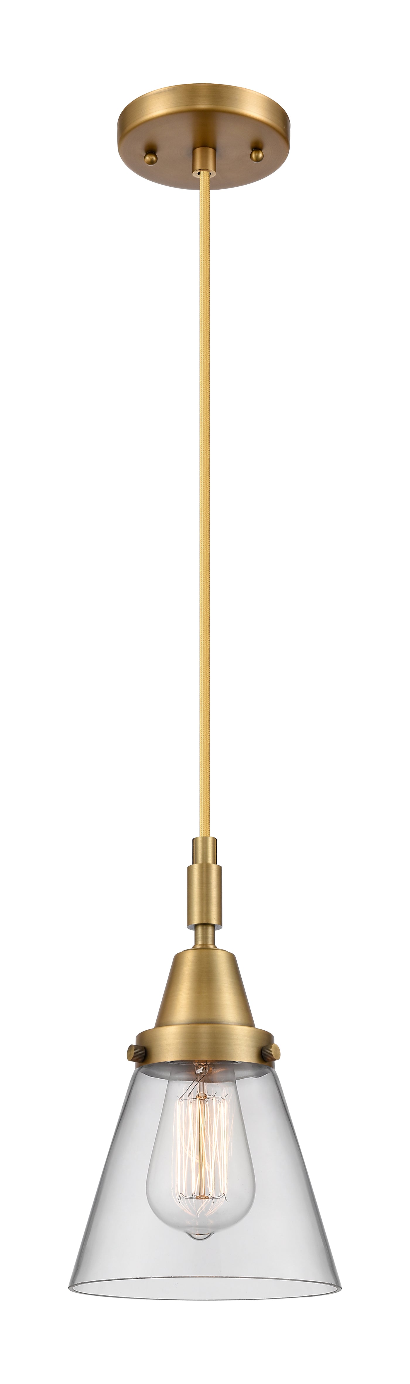 Caden Mini Pendant Antique Brass Glass Steel
