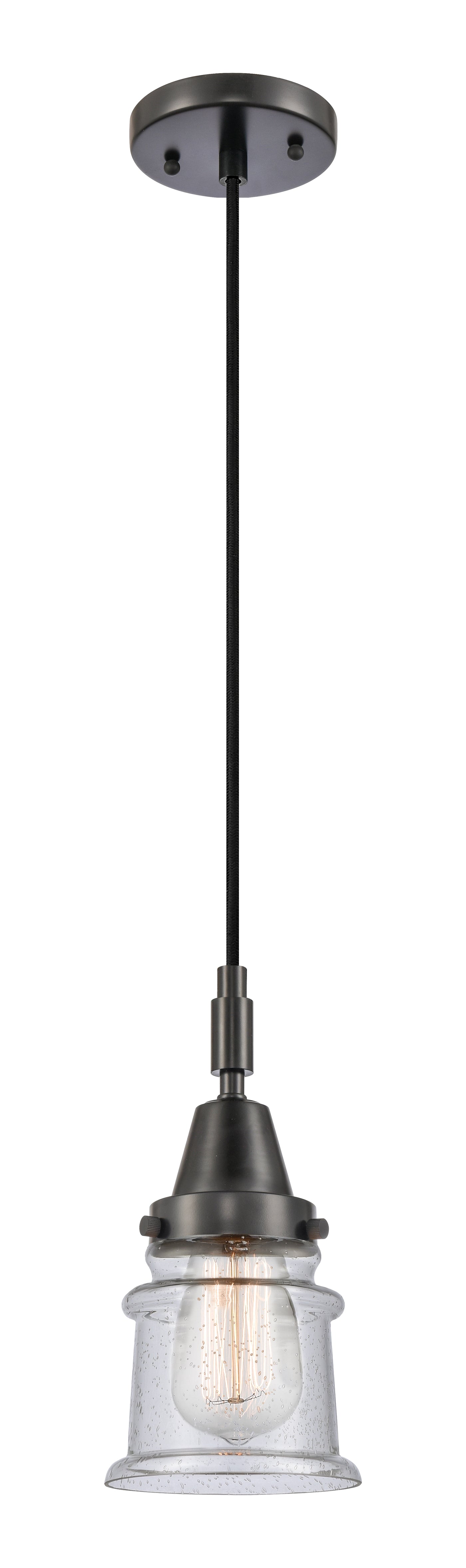 Caden Mini Pendant Glass Steel Antique Brass