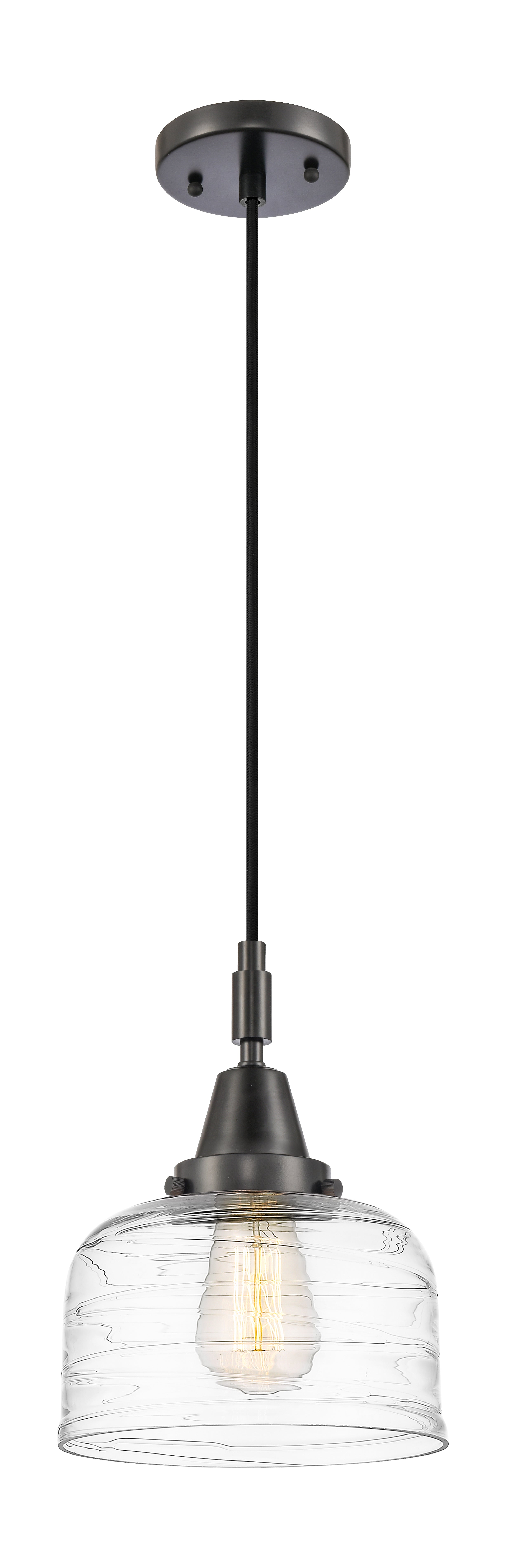 Caden Mini Pendant Glass Steel Antique Brass