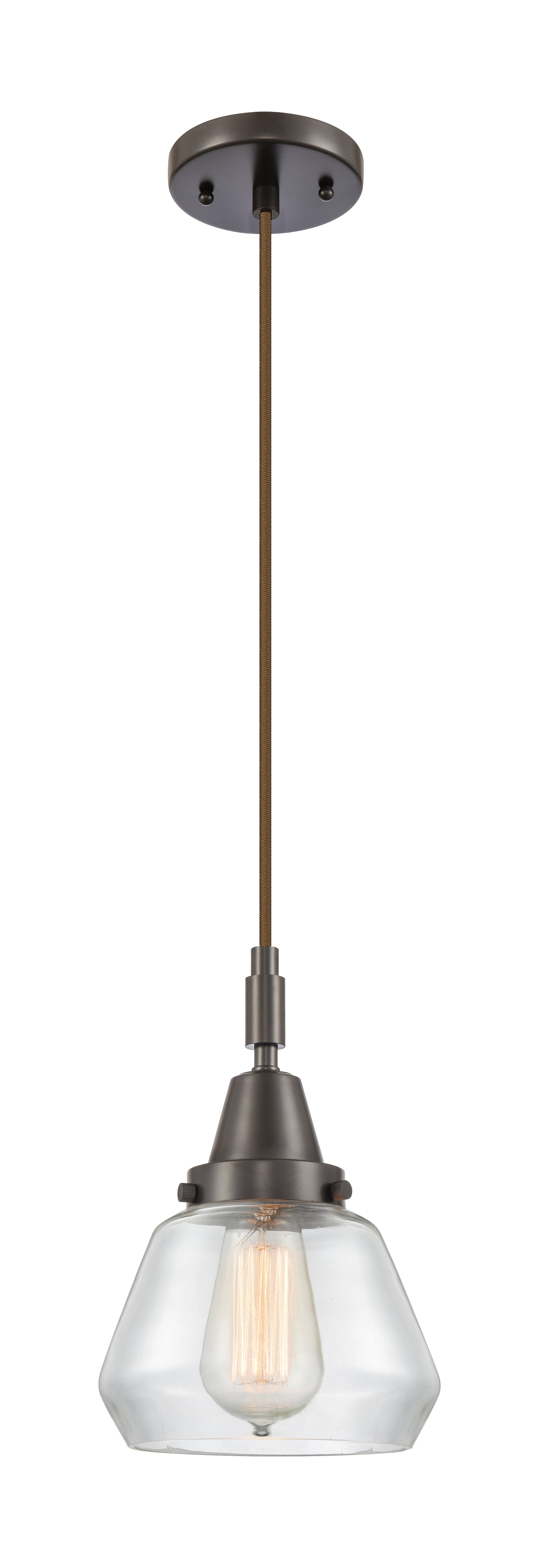 Caden Mini Pendant Antique Brass Glass