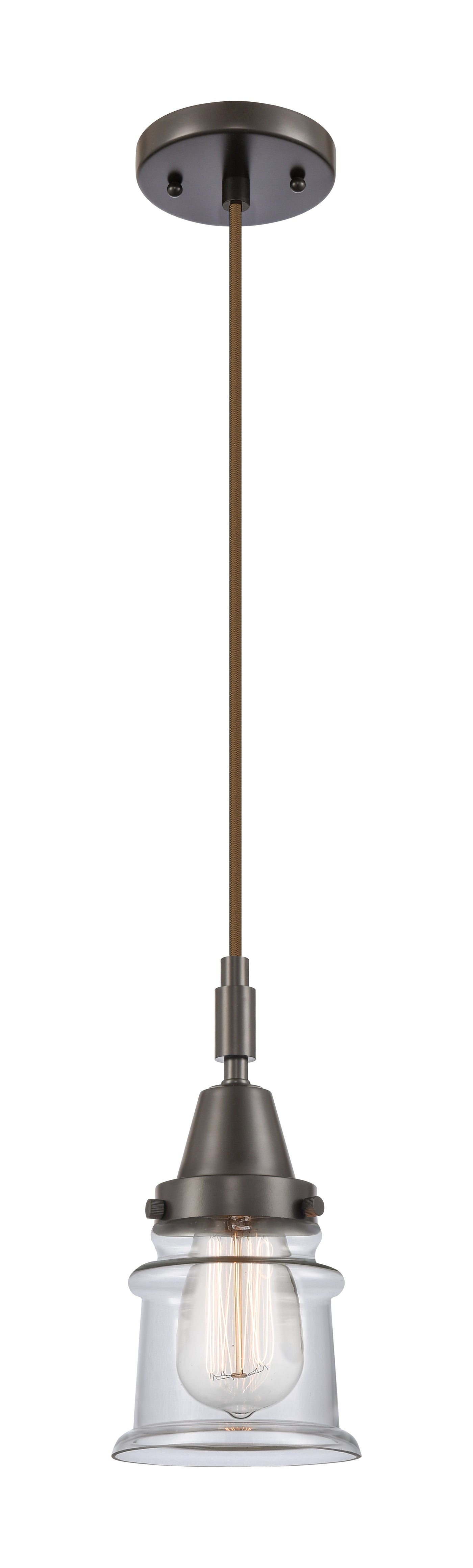 Caden Mini Pendant Glass Steel Antique Brass