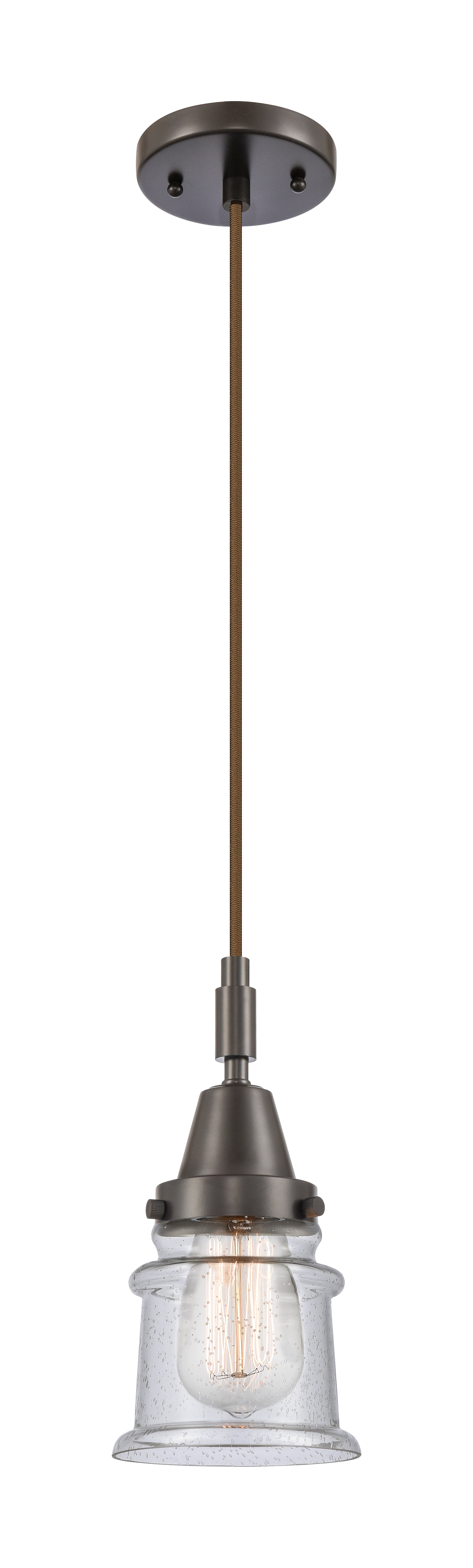 Caden Mini Pendant Glass Steel Antique Brass