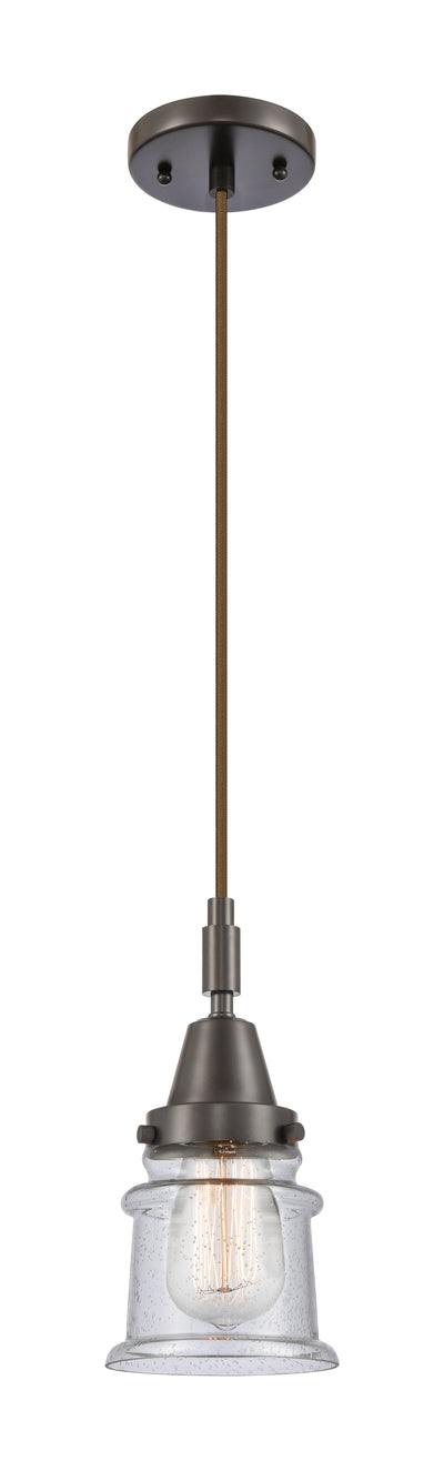 Caden Mini Pendant Glass Steel Antique Brass