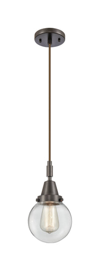 Caden Mini Pendant Brass Glass 6 Inch