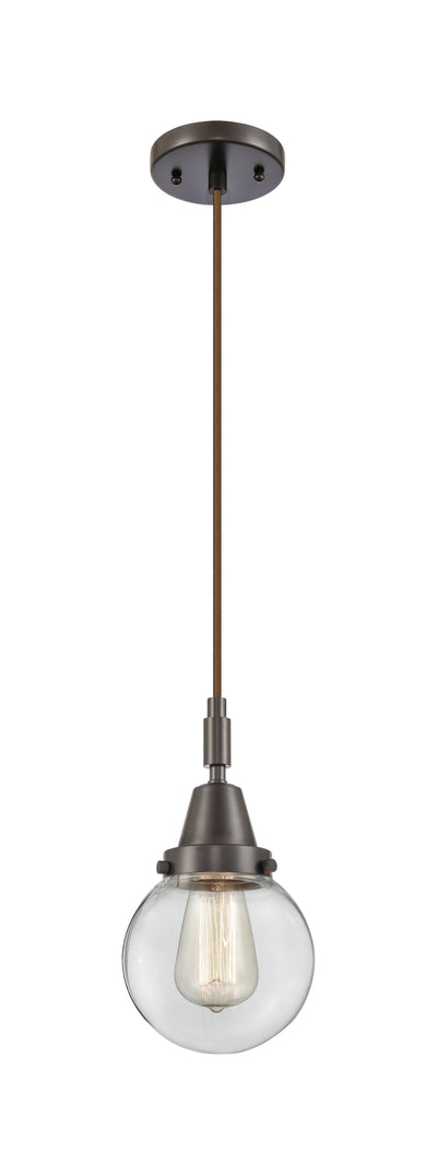 Caden Mini Pendant Brass Glass 6 Inch