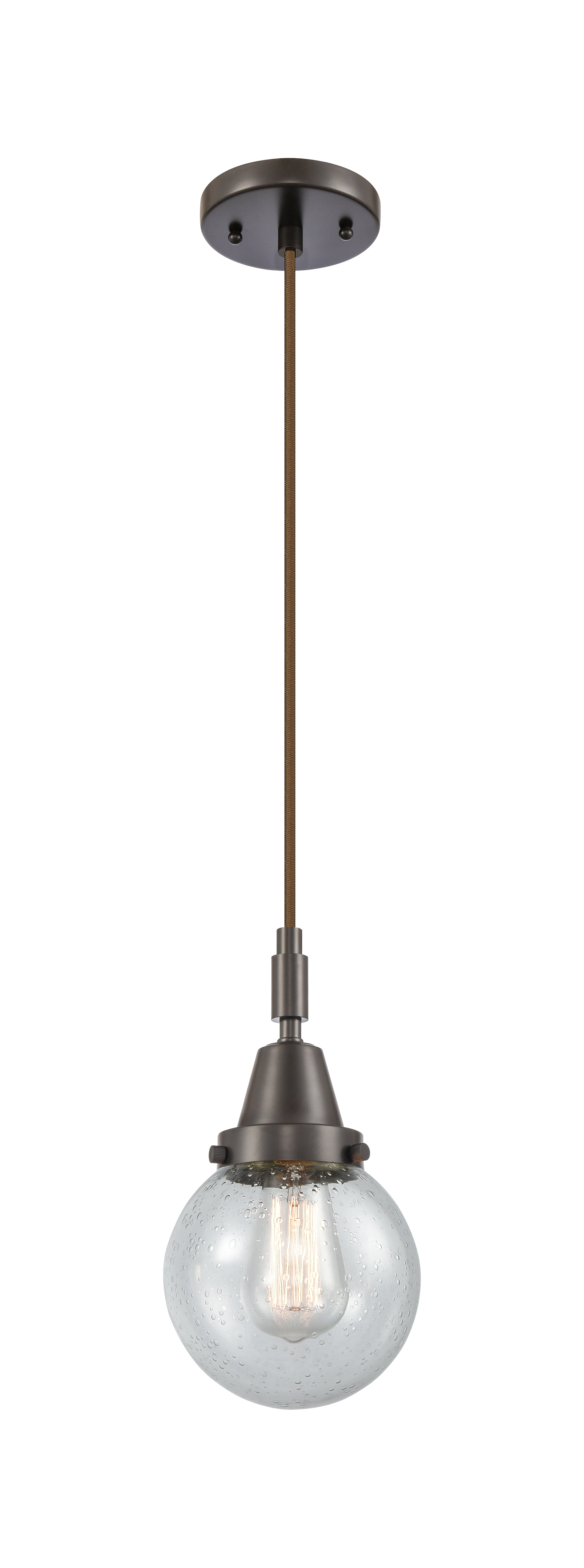 Caden Mini Pendant Brass Glass 6 Inch