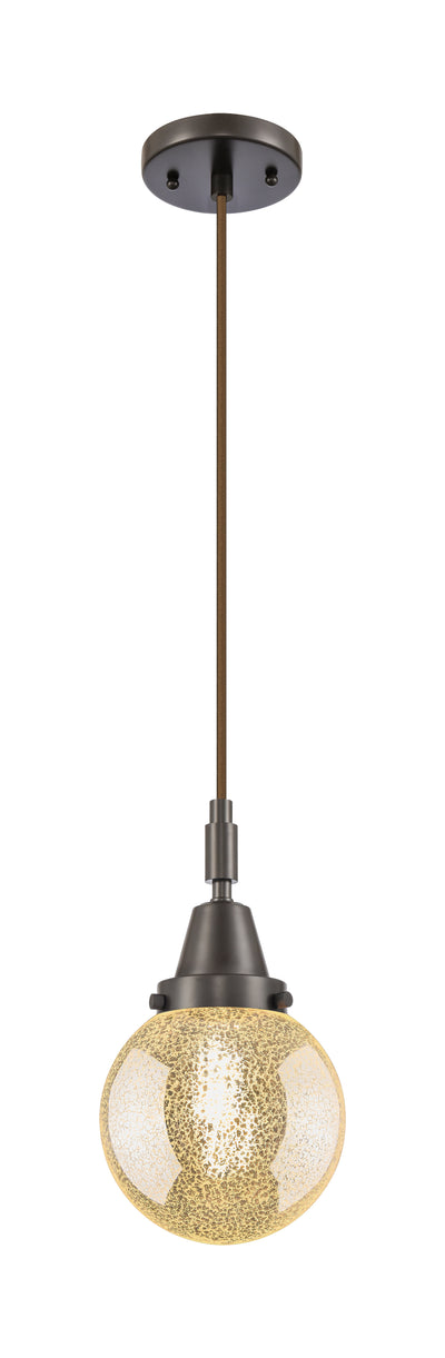 Caden Mini Pendant Brass Glass 6 Inch