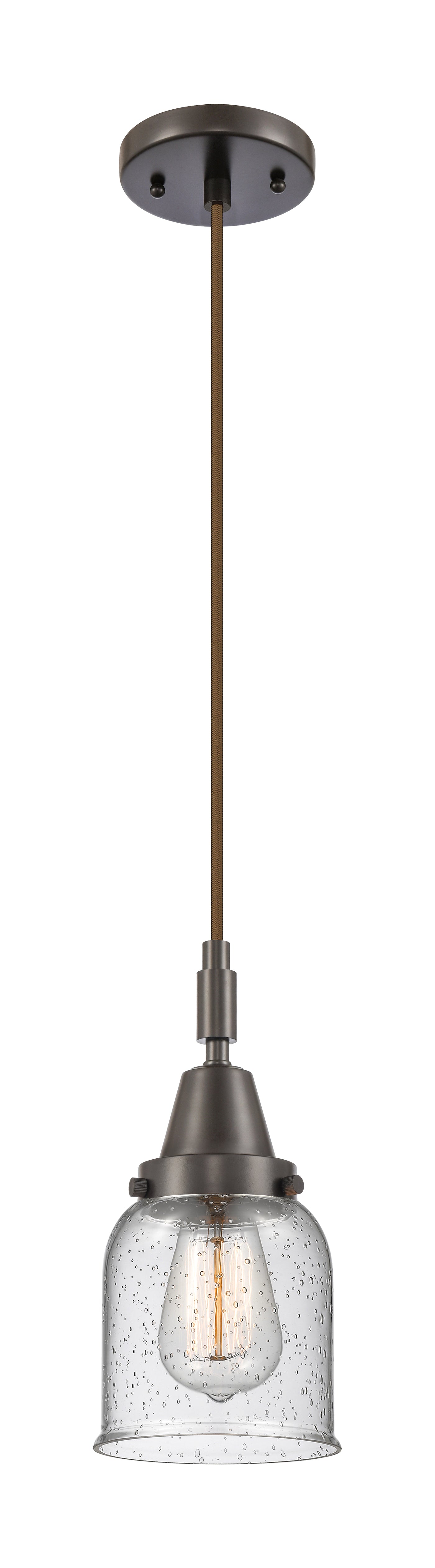 Caden Mini Pendant Antique Brass Glass