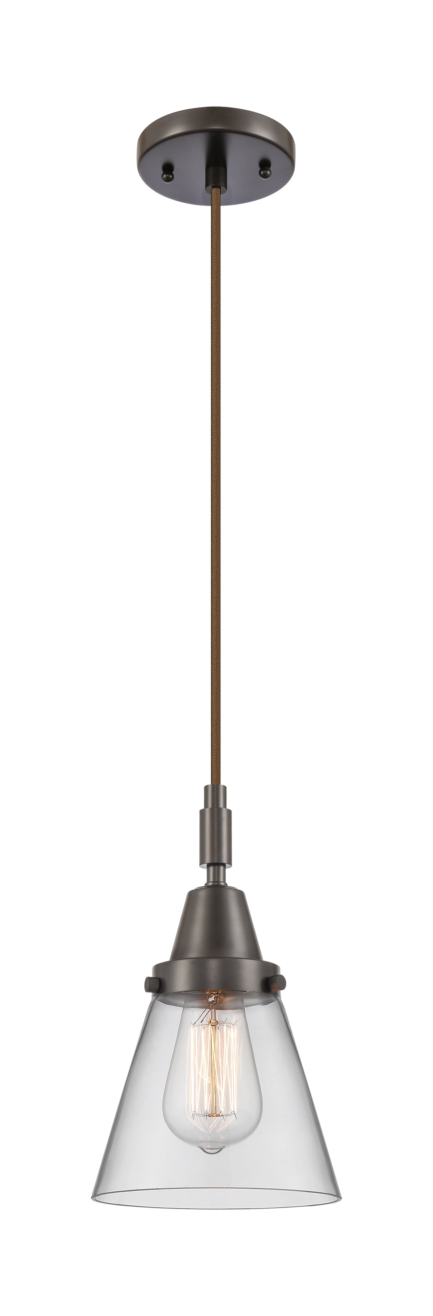 Caden Mini Pendant Antique Brass Glass Steel