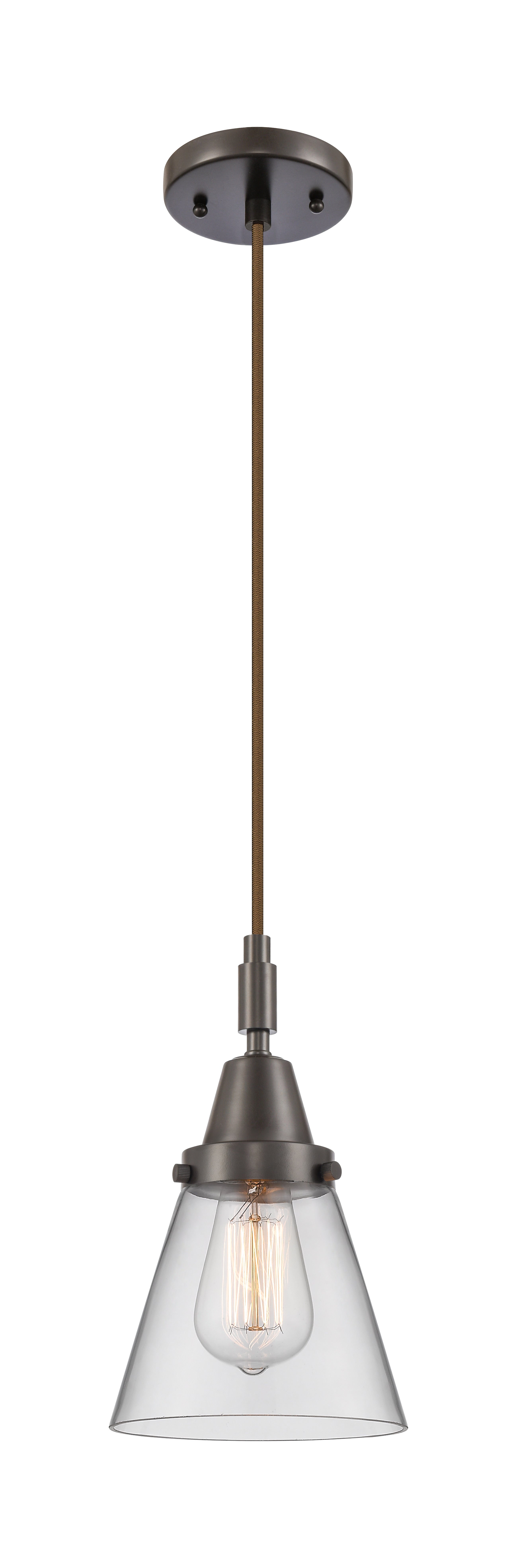 Caden Mini Pendant Antique Brass Glass Steel