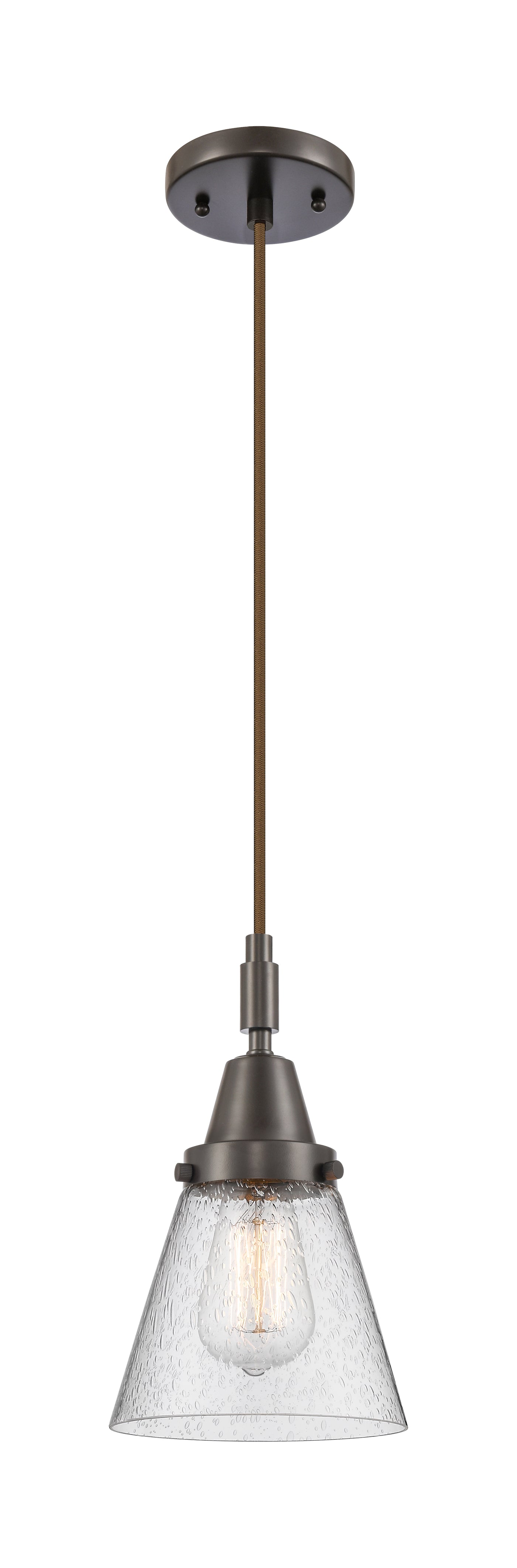 Caden Mini Pendant Antique Brass Glass Steel