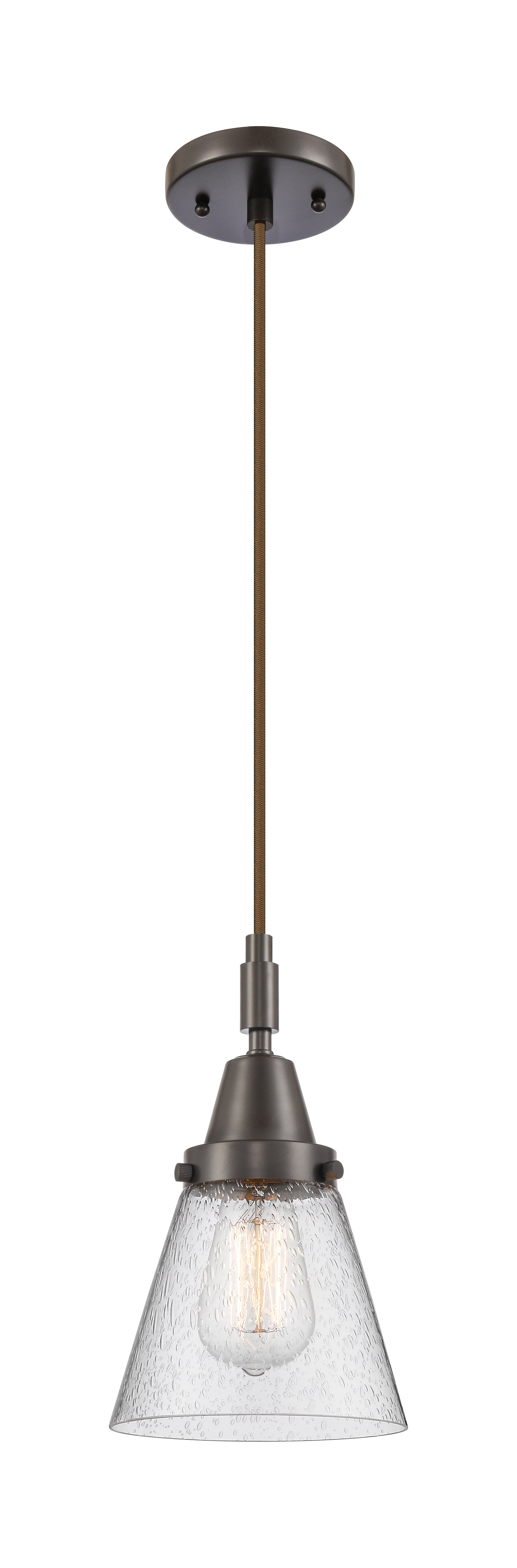 Caden Mini Pendant Antique Brass Glass Steel