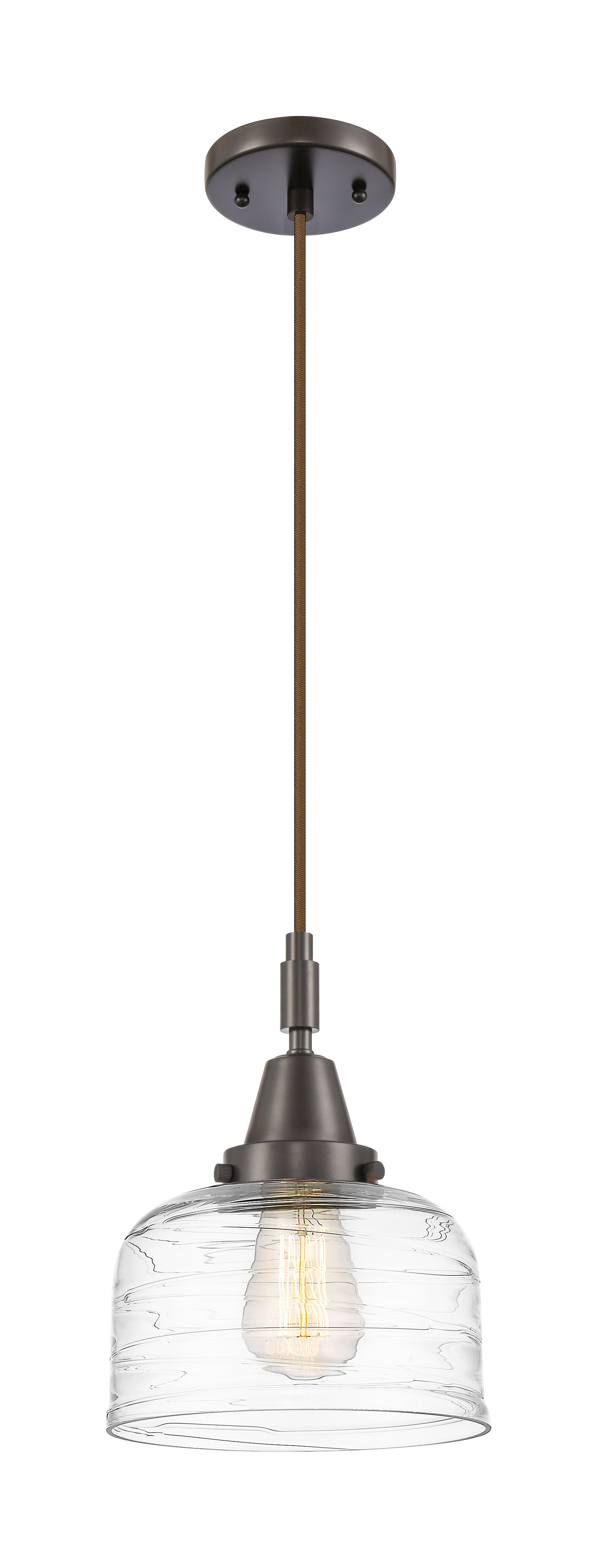 Caden Mini Pendant Glass Steel Antique Brass