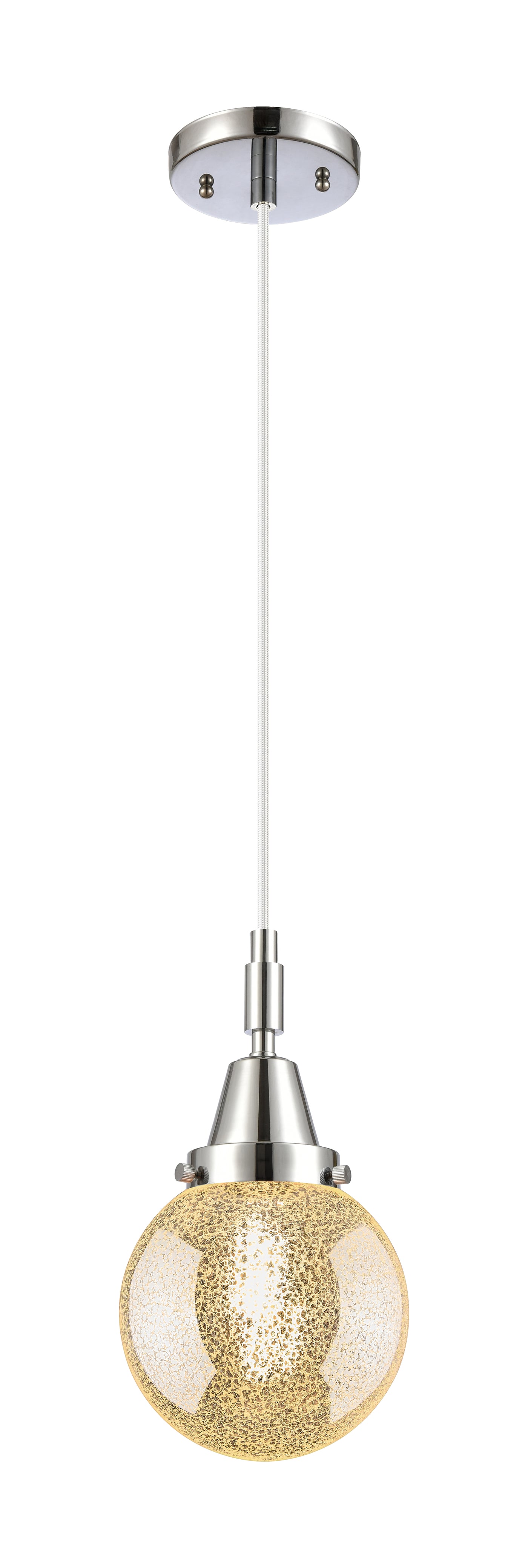 Caden Mini Pendant Brass Glass 6 Inch