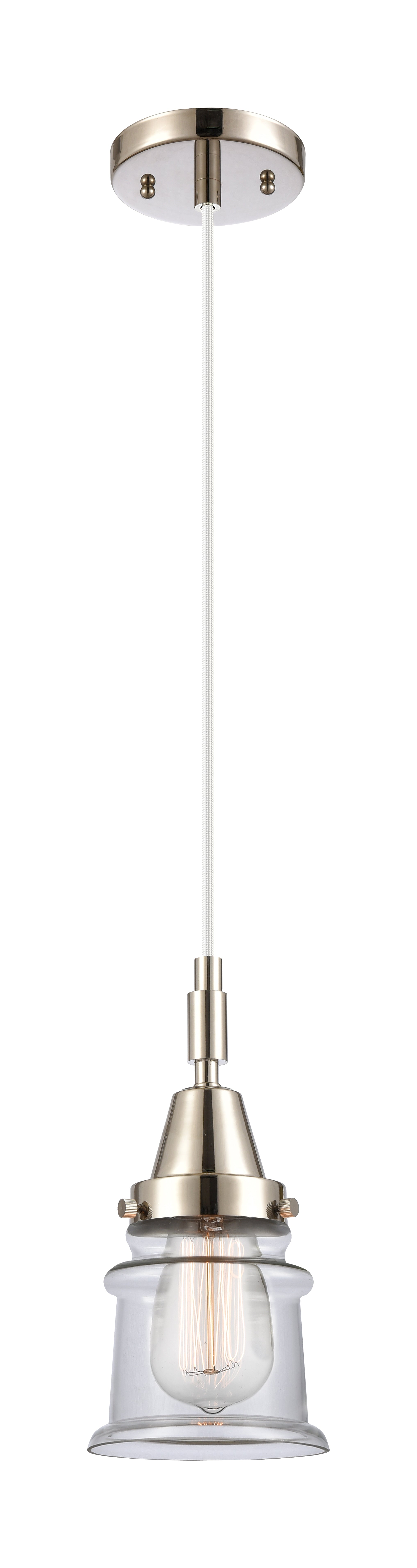 Caden Mini Pendant Glass Steel Antique Brass