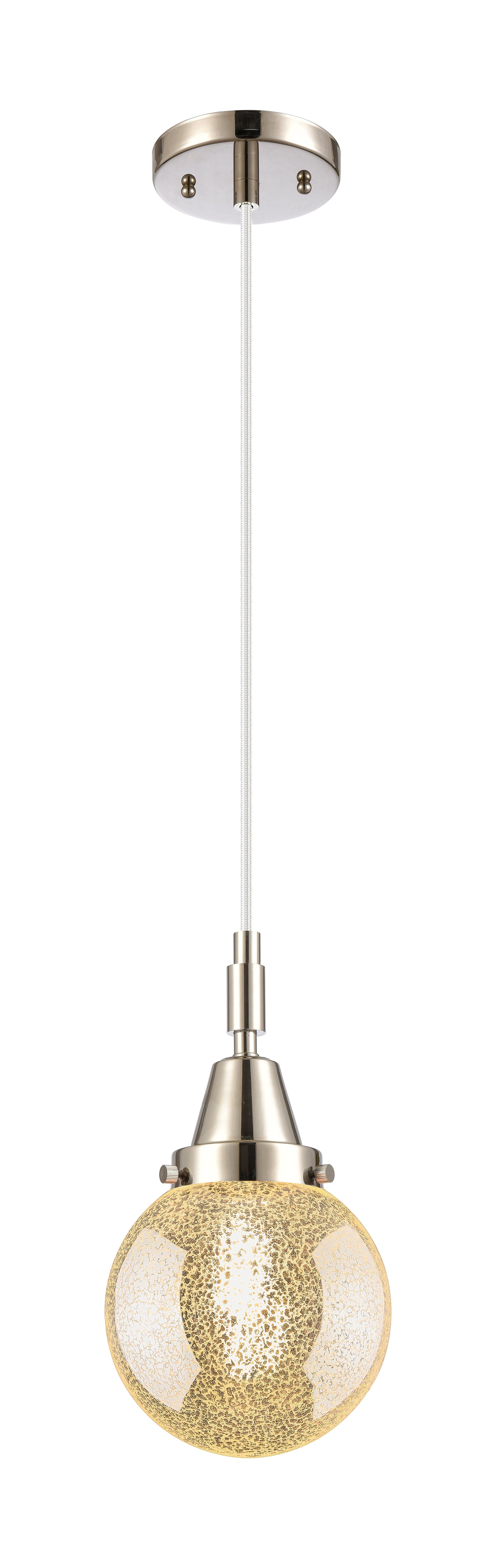 Caden Mini Pendant Brass Glass 6 Inch