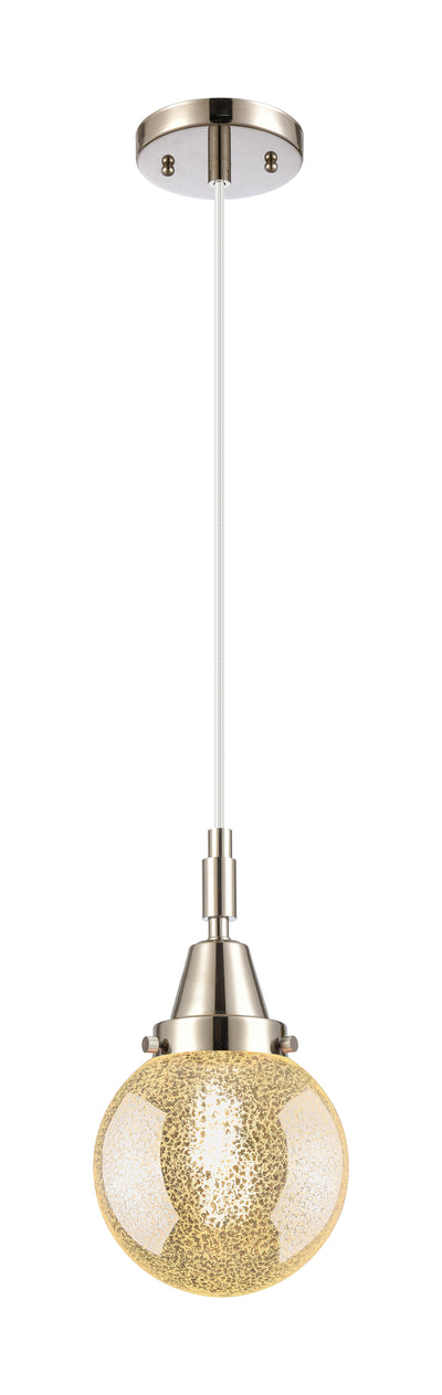 Caden Mini Pendant Brass Glass 6 Inch