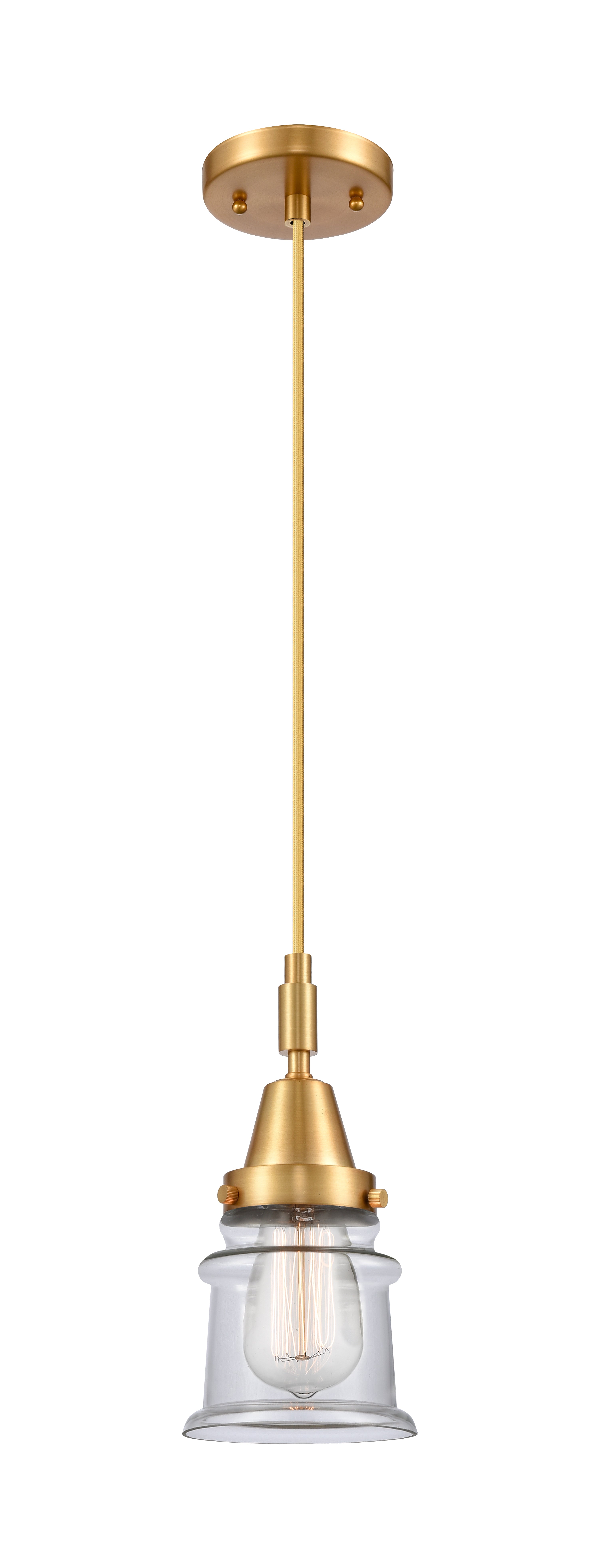 Caden Mini Pendant Glass Steel Antique Brass