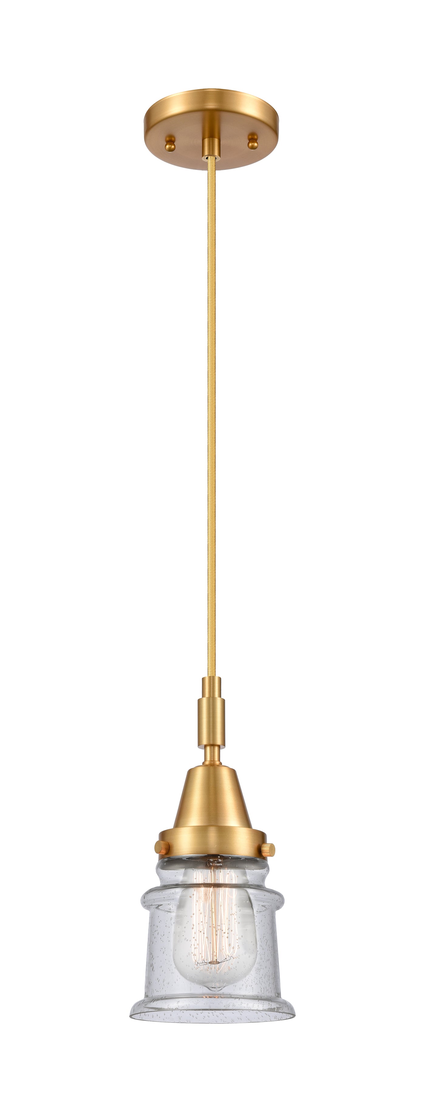Caden Mini Pendant Glass Steel Antique Brass