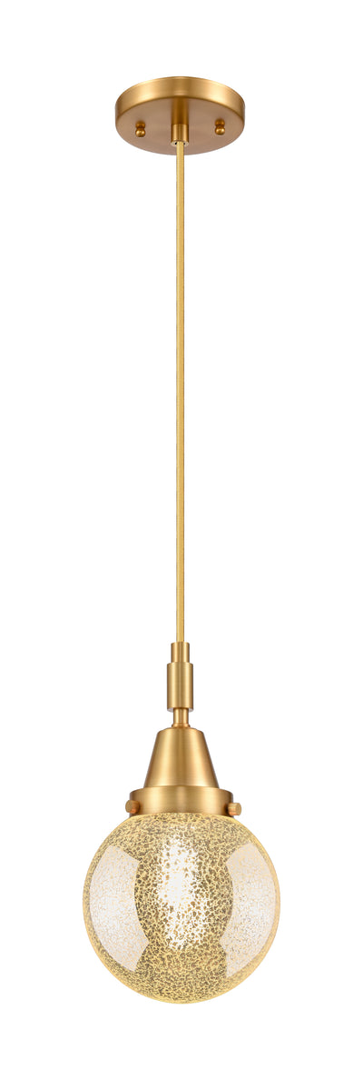Caden Mini Pendant Brass Glass 6 Inch
