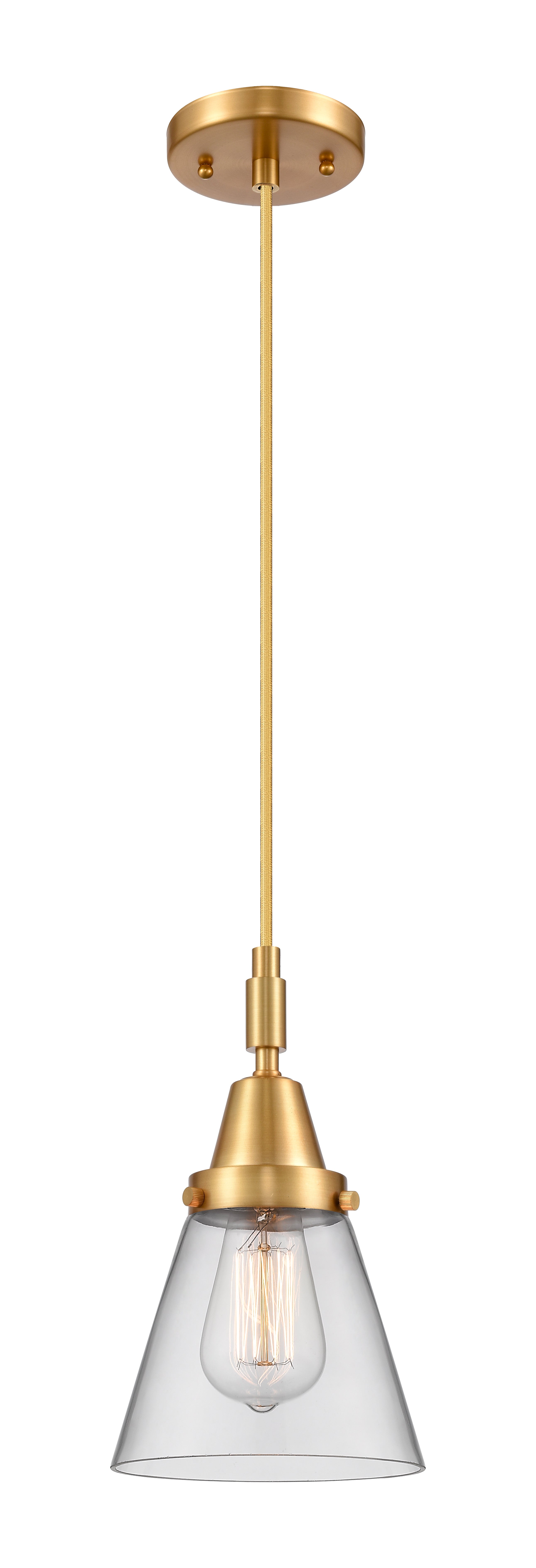 Caden Mini Pendant Antique Brass Glass Steel