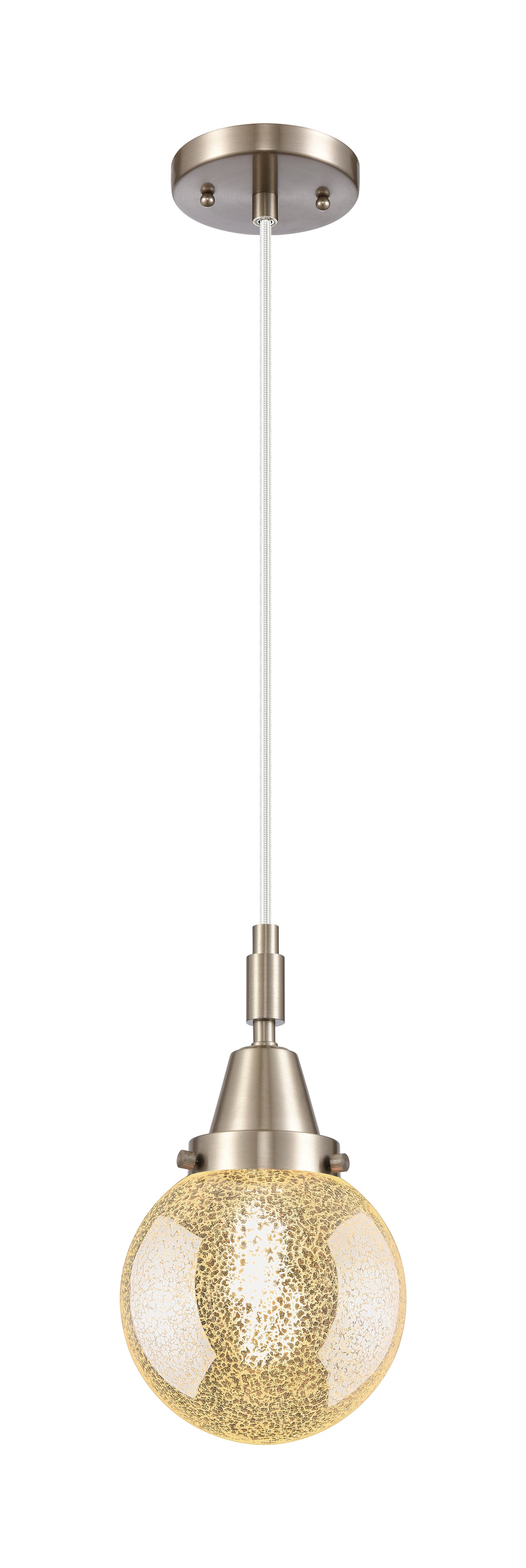 Caden Mini Pendant Brass Glass 6 Inch