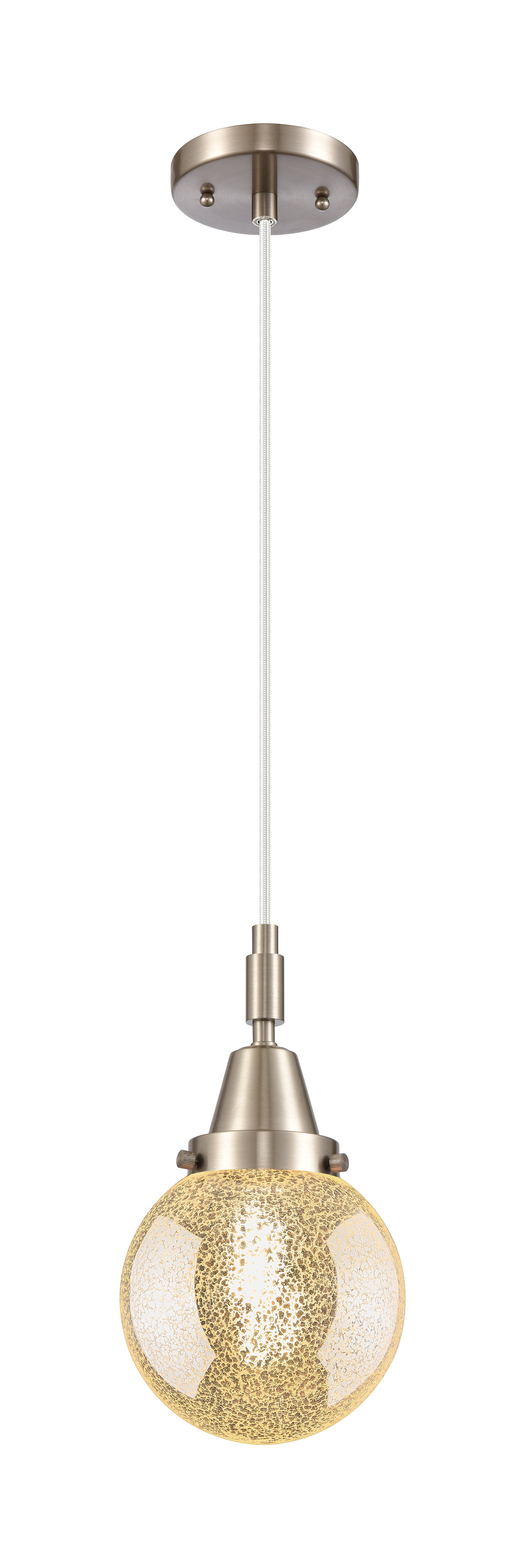 Caden Mini Pendant Brass Glass 6 Inch