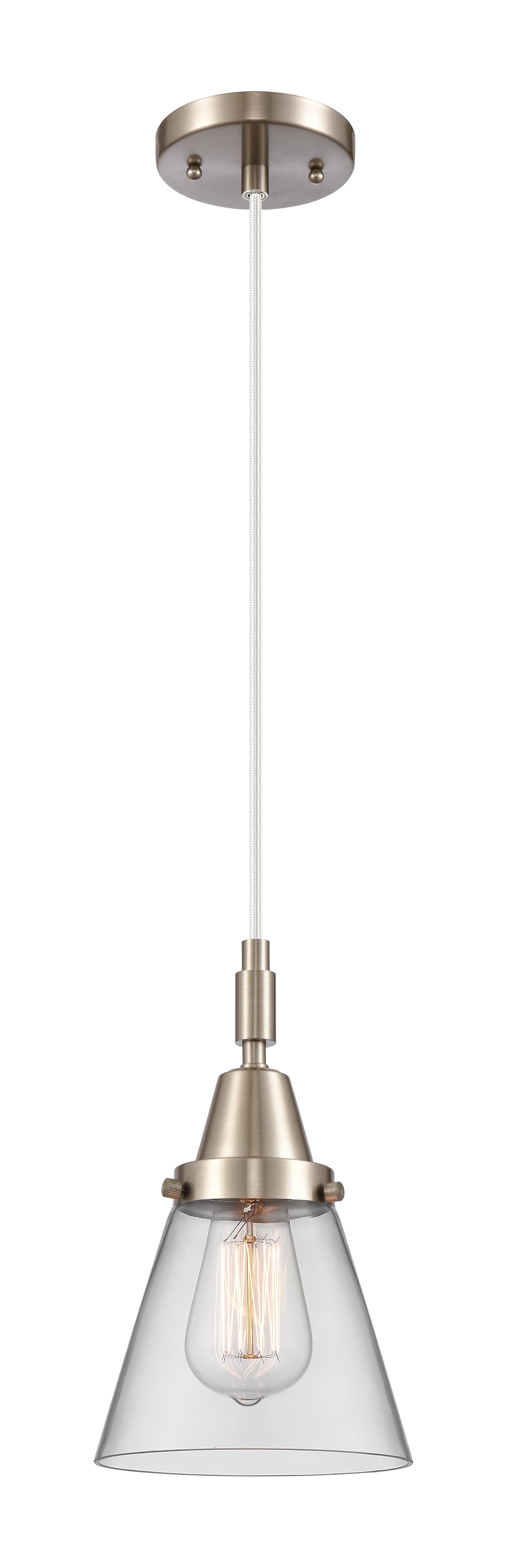 Caden Mini Pendant Antique Brass Glass Steel