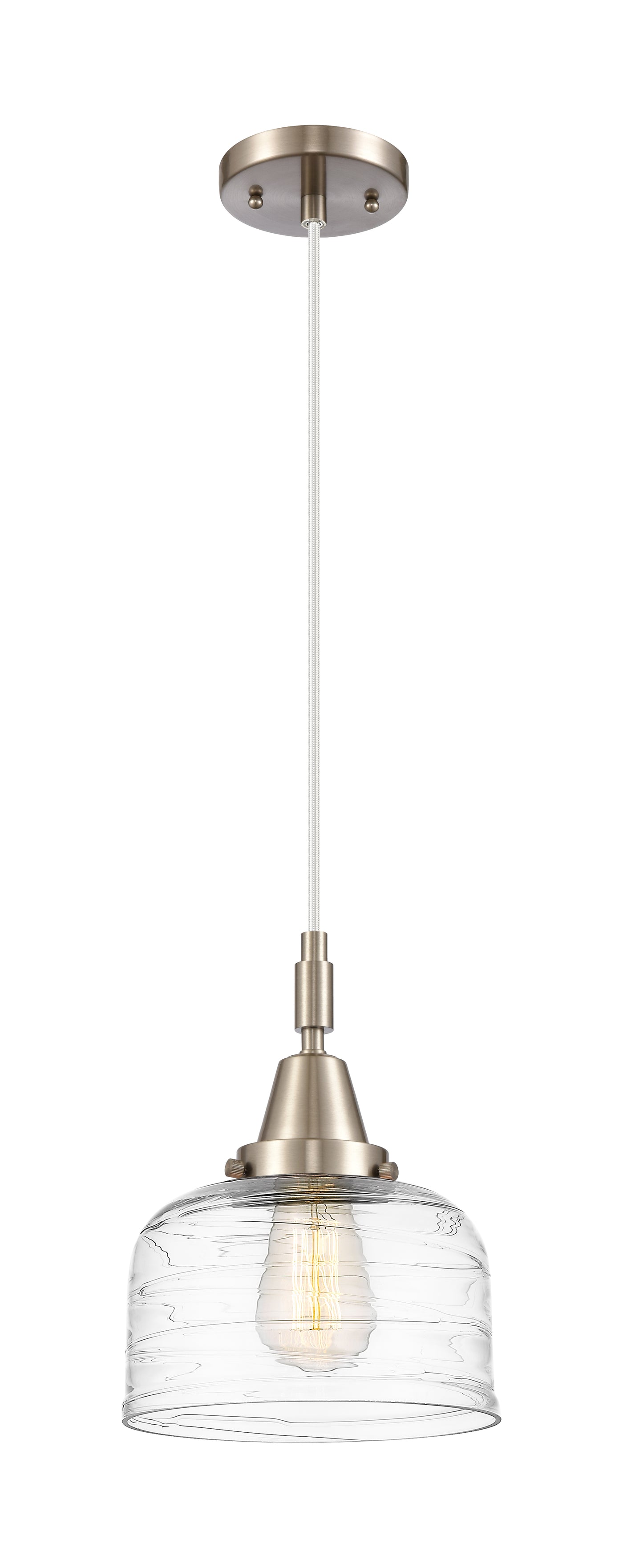 Caden Mini Pendant Glass Steel Antique Brass