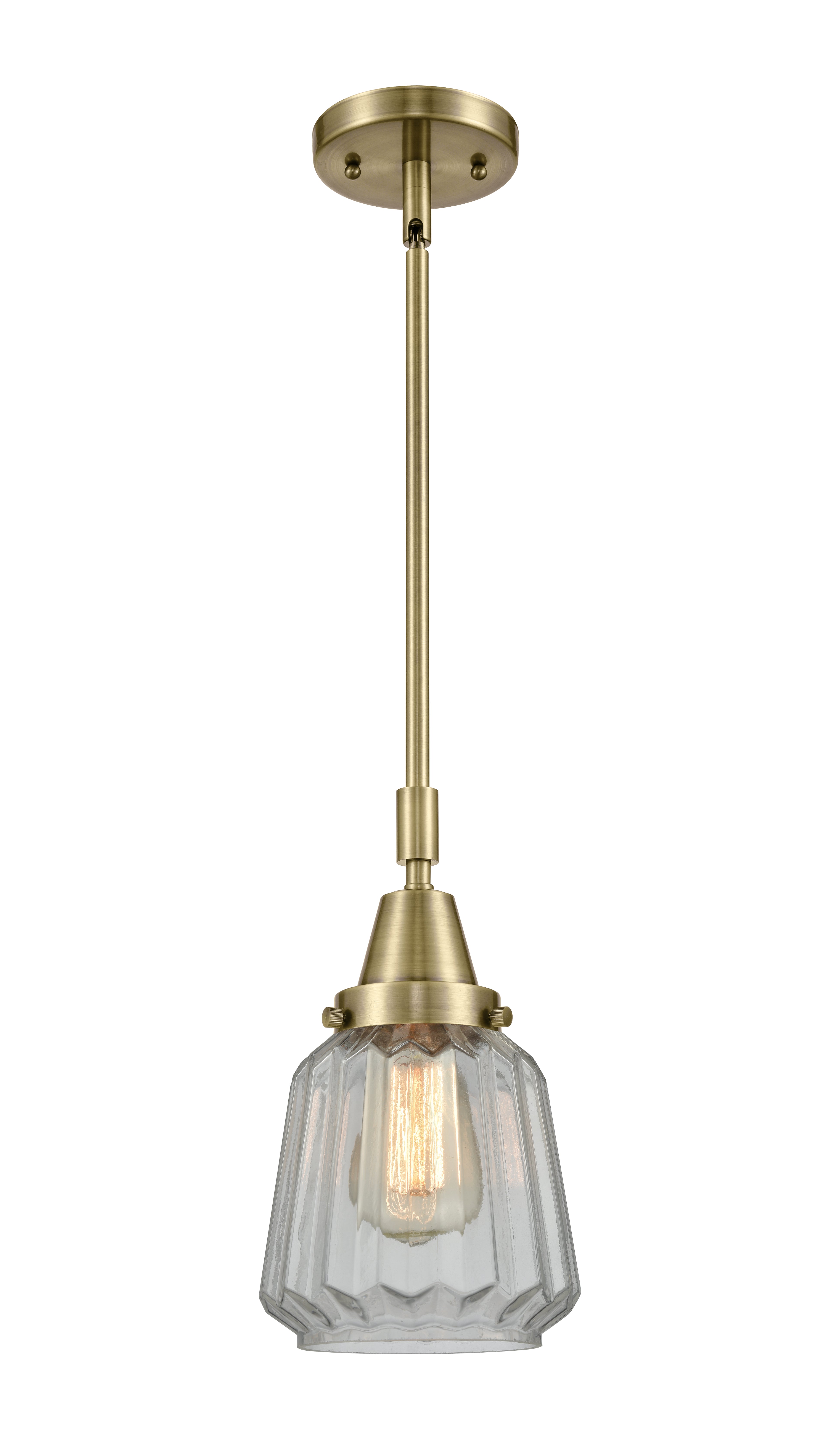 Caden Mini Pendant Antique Brass Glass