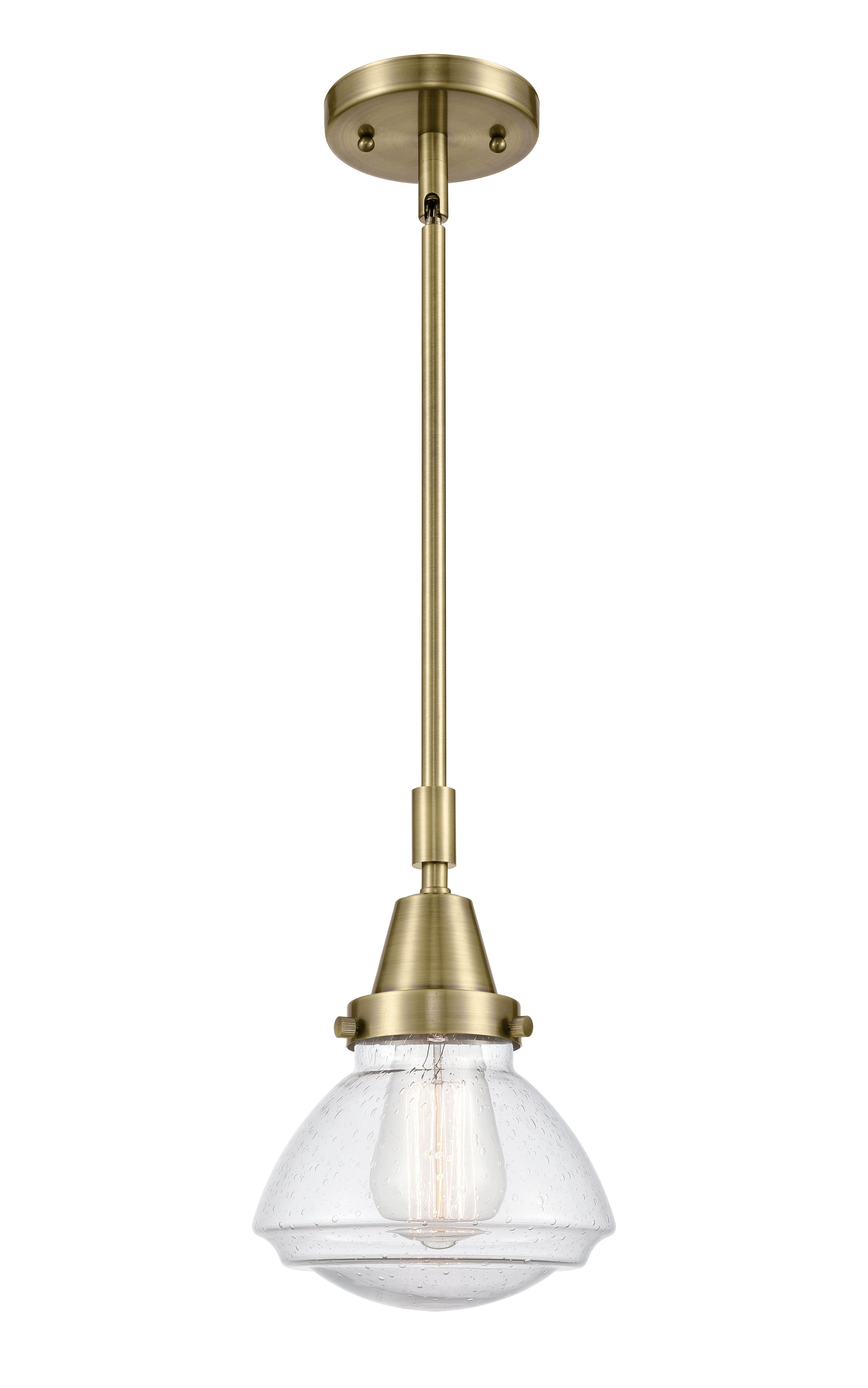 Caden Mini Pendant Antique Brass Finish