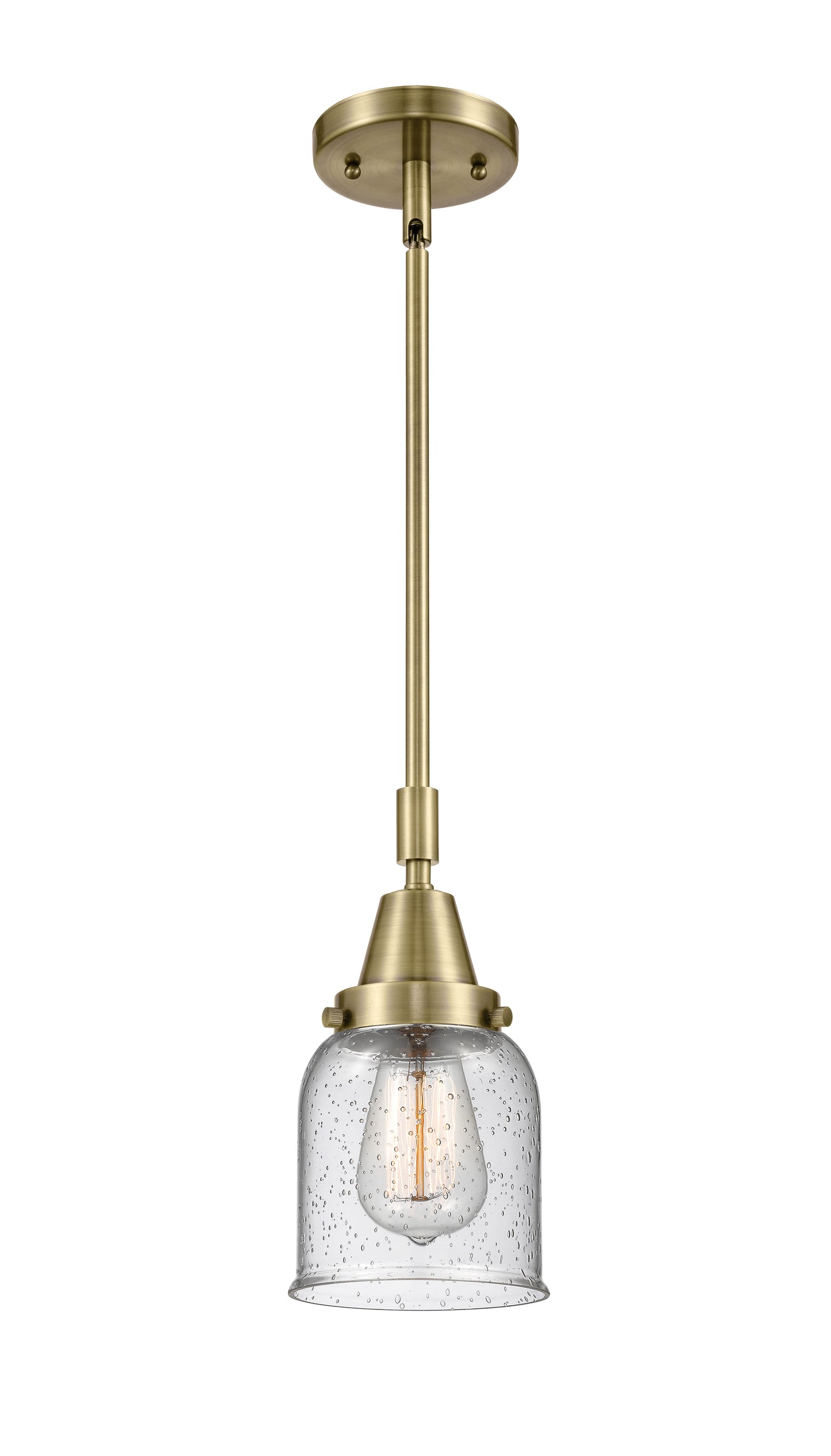 Caden Mini Pendant Antique Brass Glass