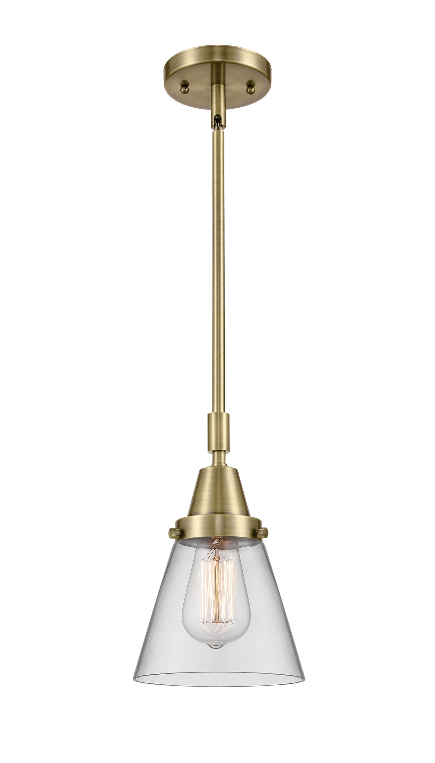Caden Mini Pendant Antique Brass Glass