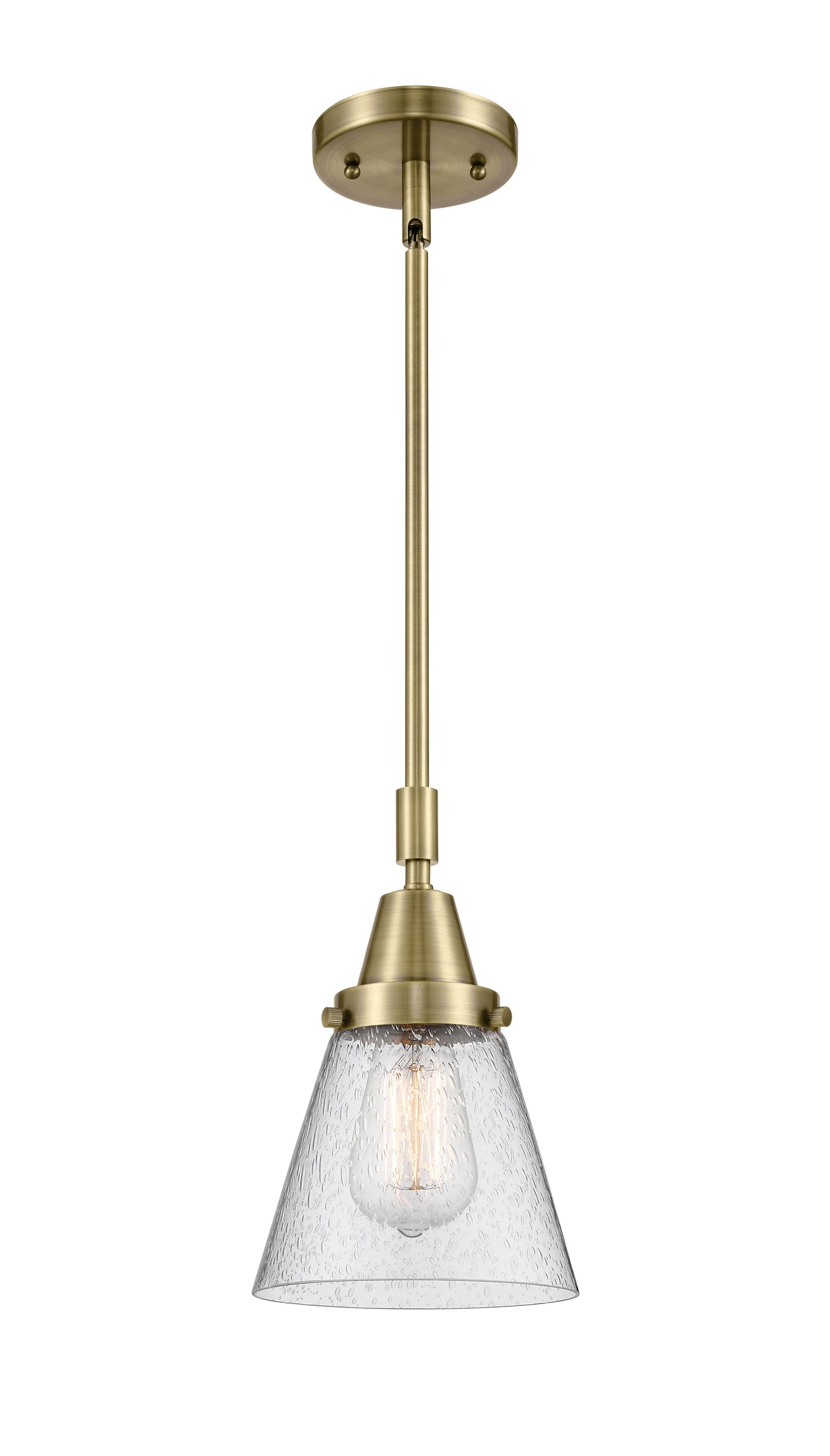 Caden Mini Pendant Antique Brass Glass