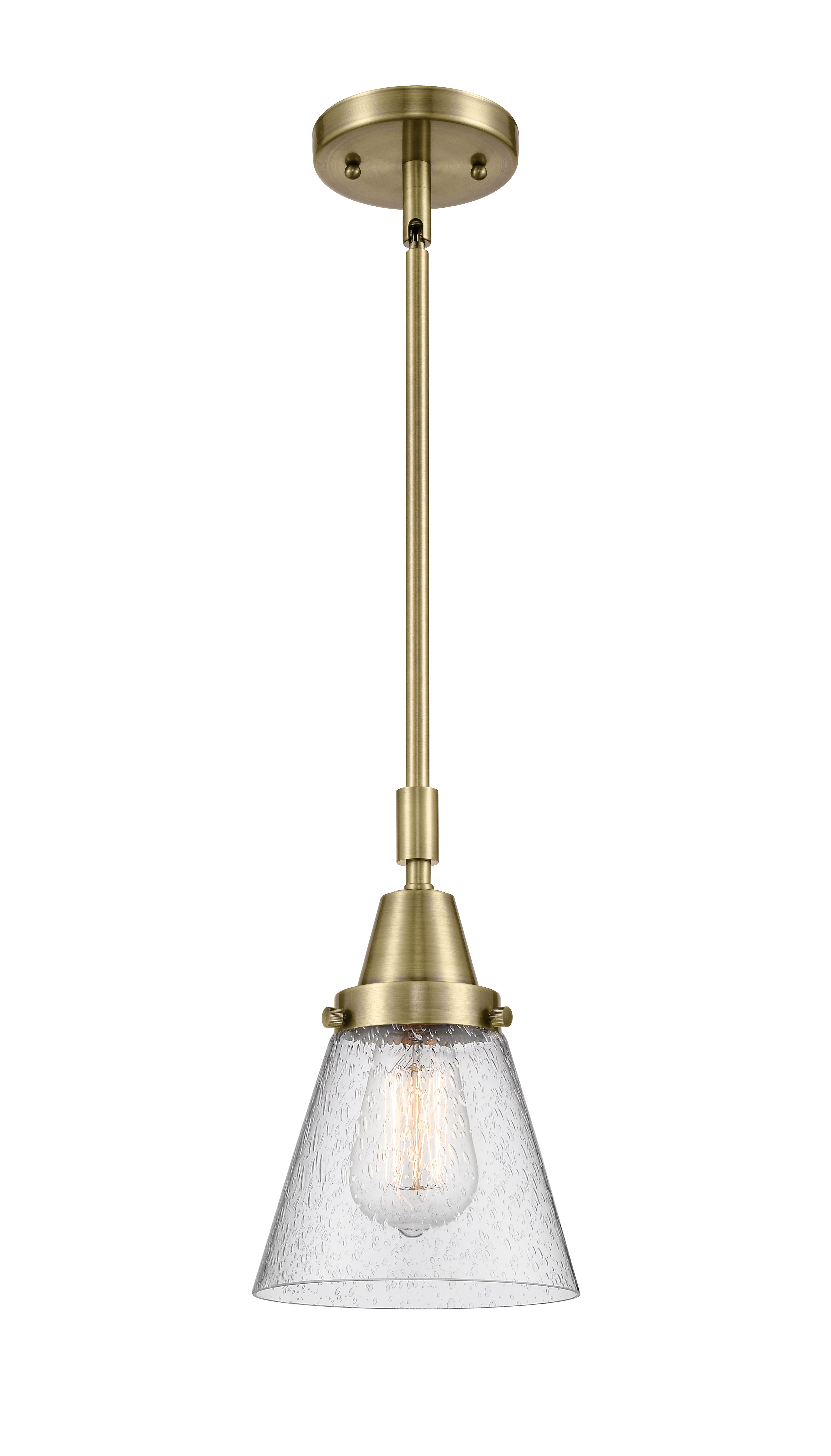 Caden Mini Pendant Antique Brass Glass