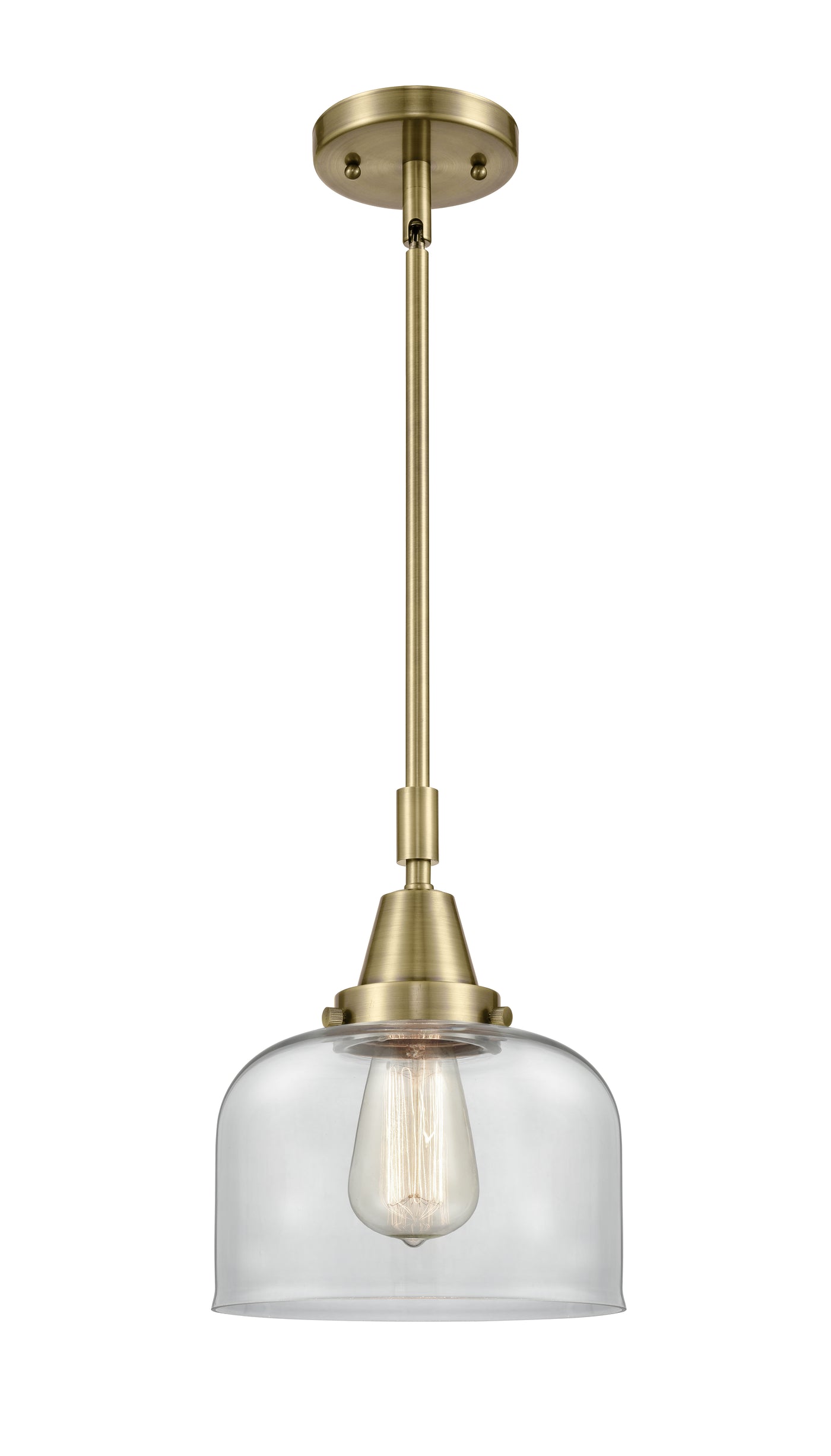 Caden Mini Pendant Antique Brass Glass Steel