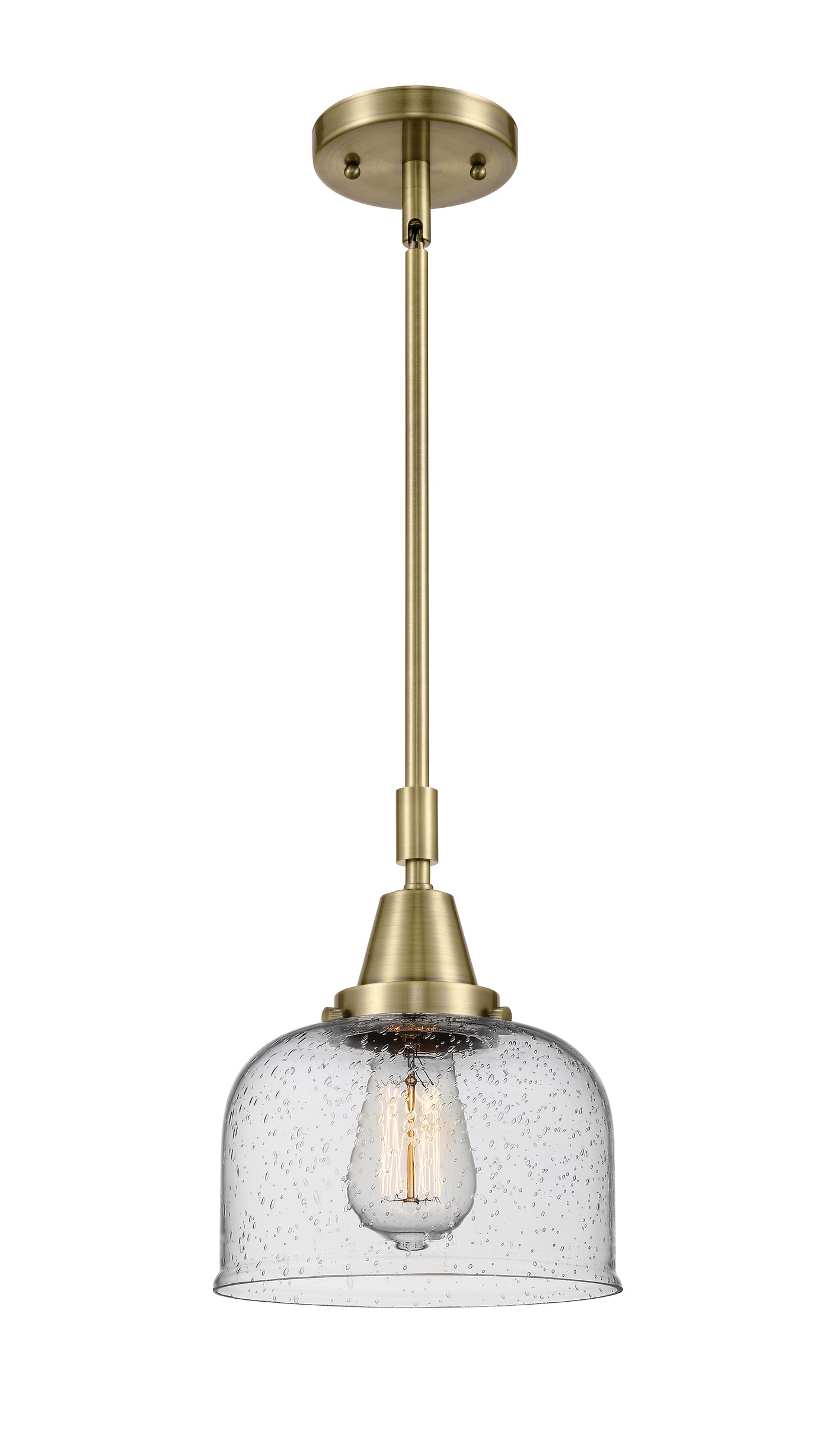 Caden Mini Pendant Antique Brass Glass Steel