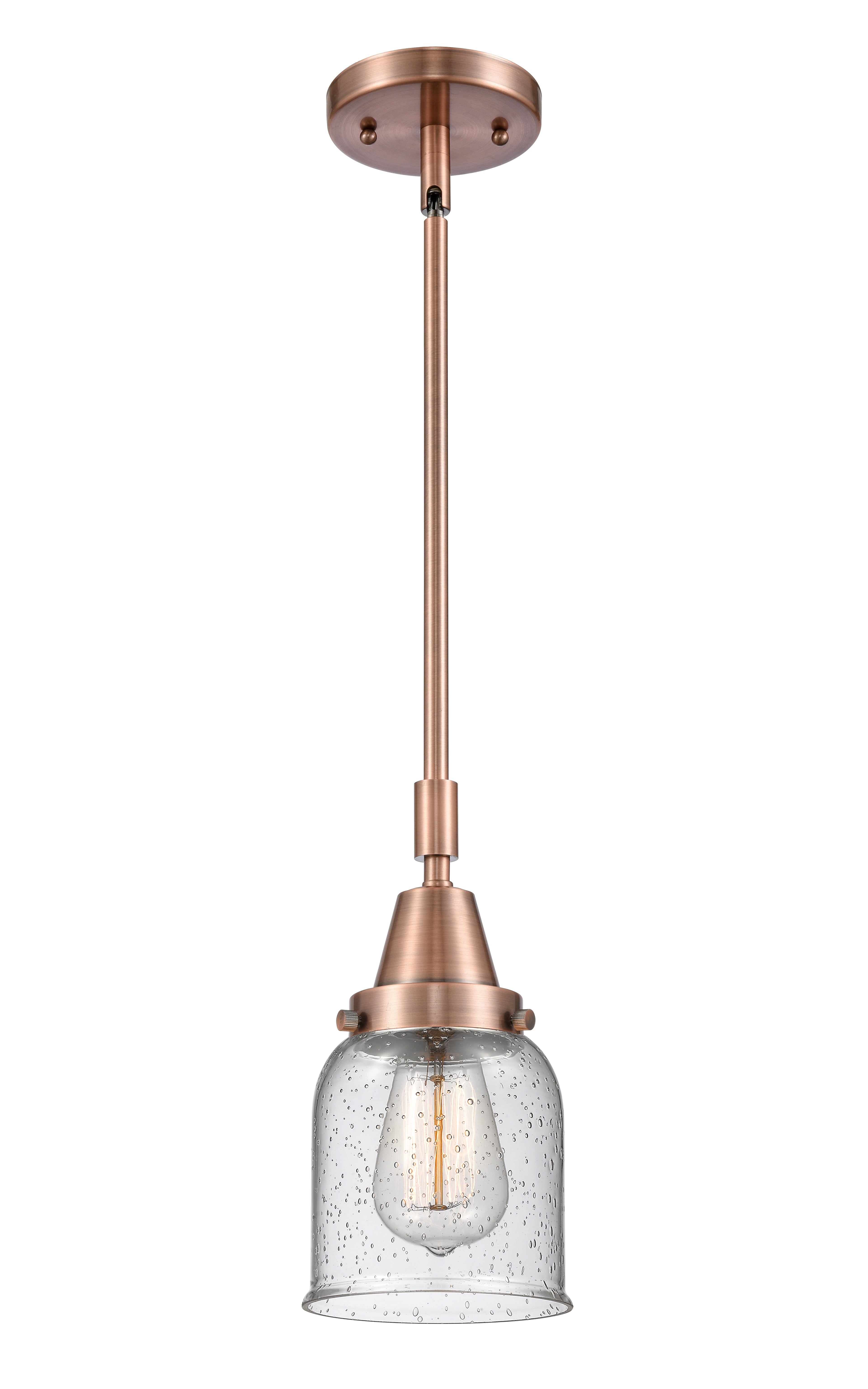 Caden Mini Pendant Antique Brass Glass