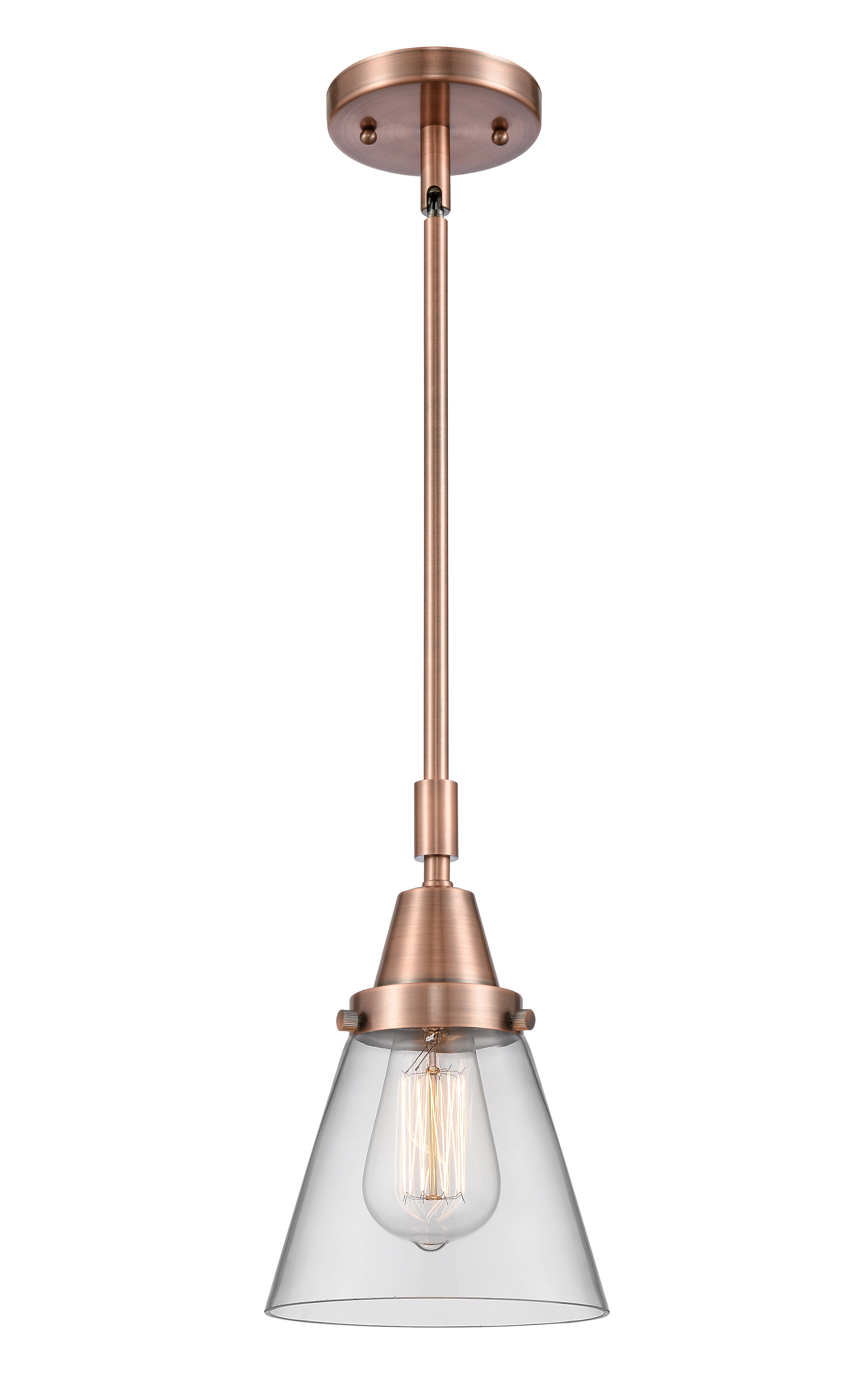 Caden Mini Pendant Antique Brass Glass