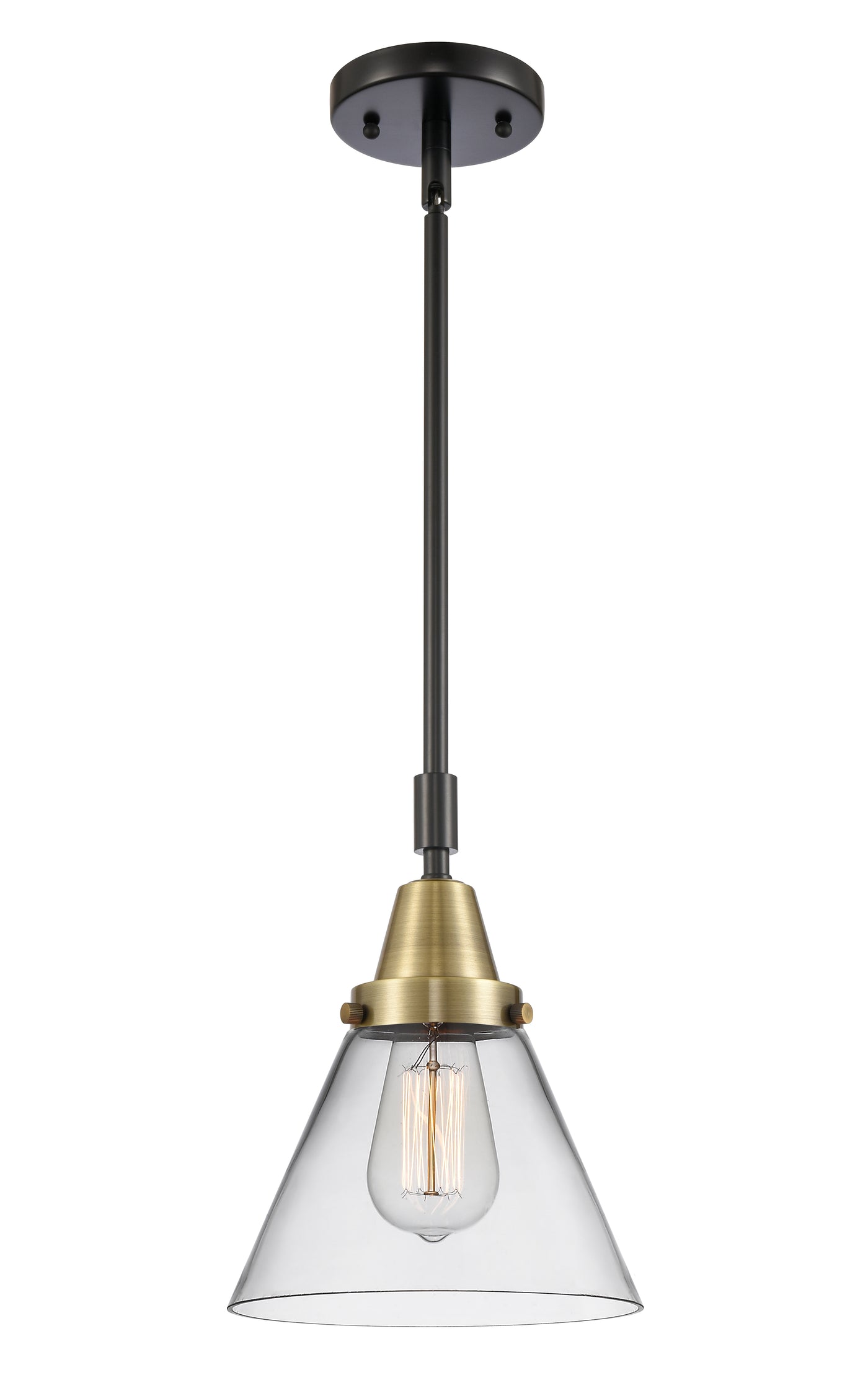 Caden Mini Pendant Antique Brass Glass