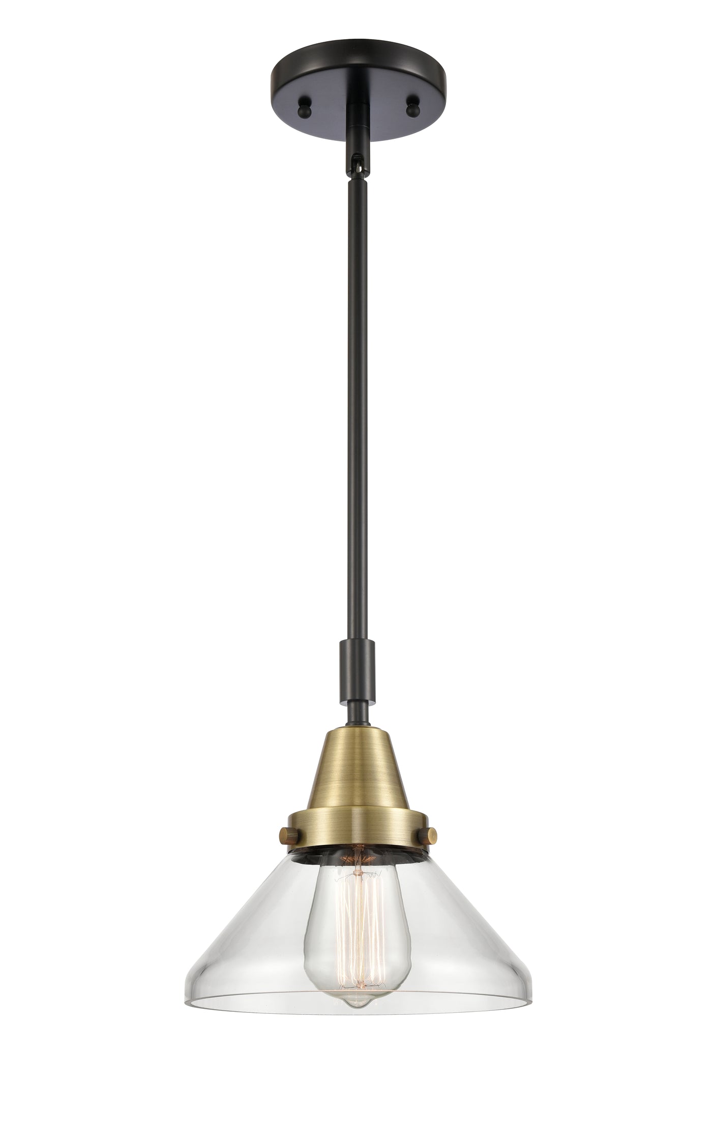 Caden Mini Pendant Antique Brass Steel 8 Inch