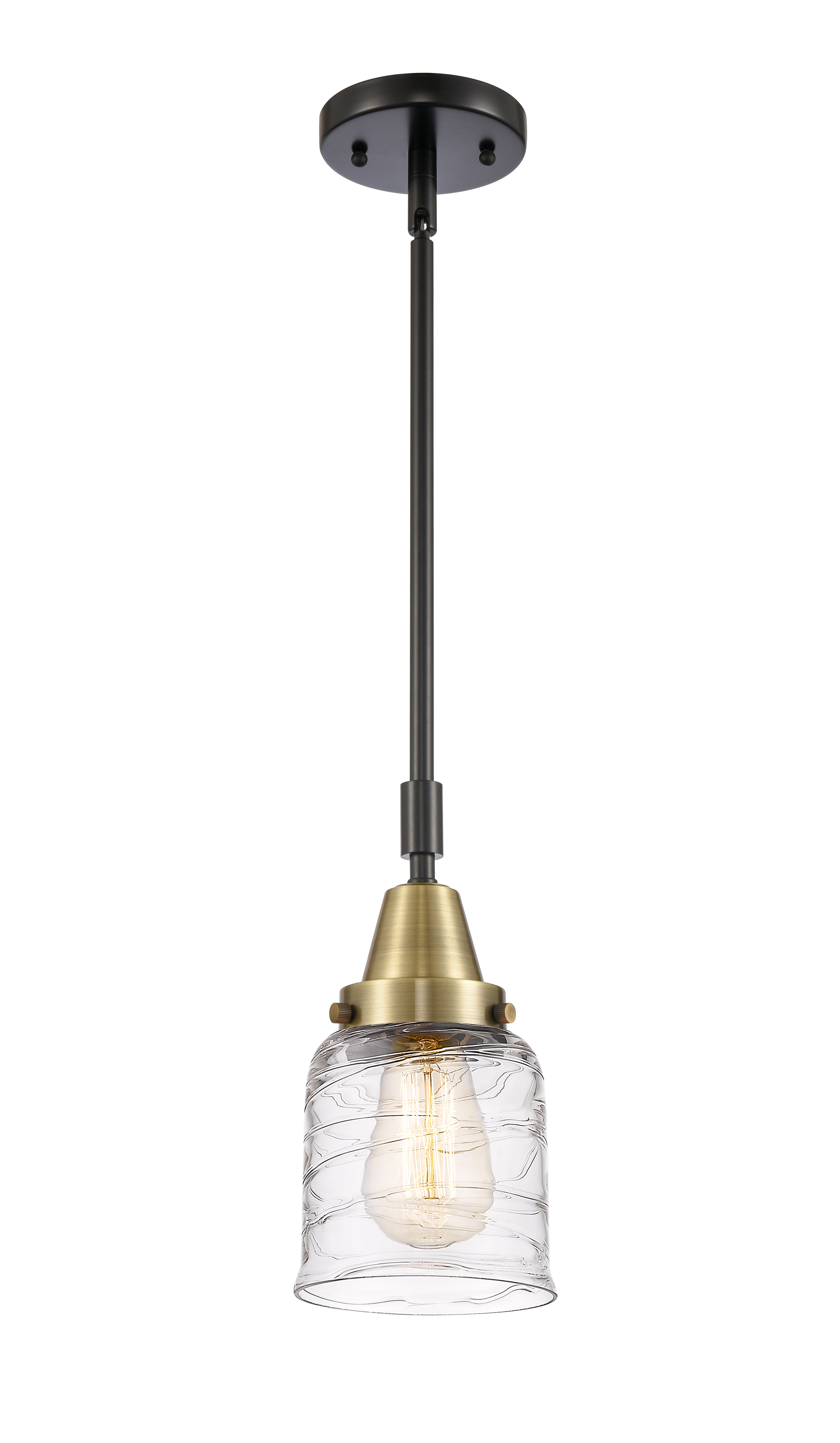 Caden Mini Pendant Antique Brass Glass