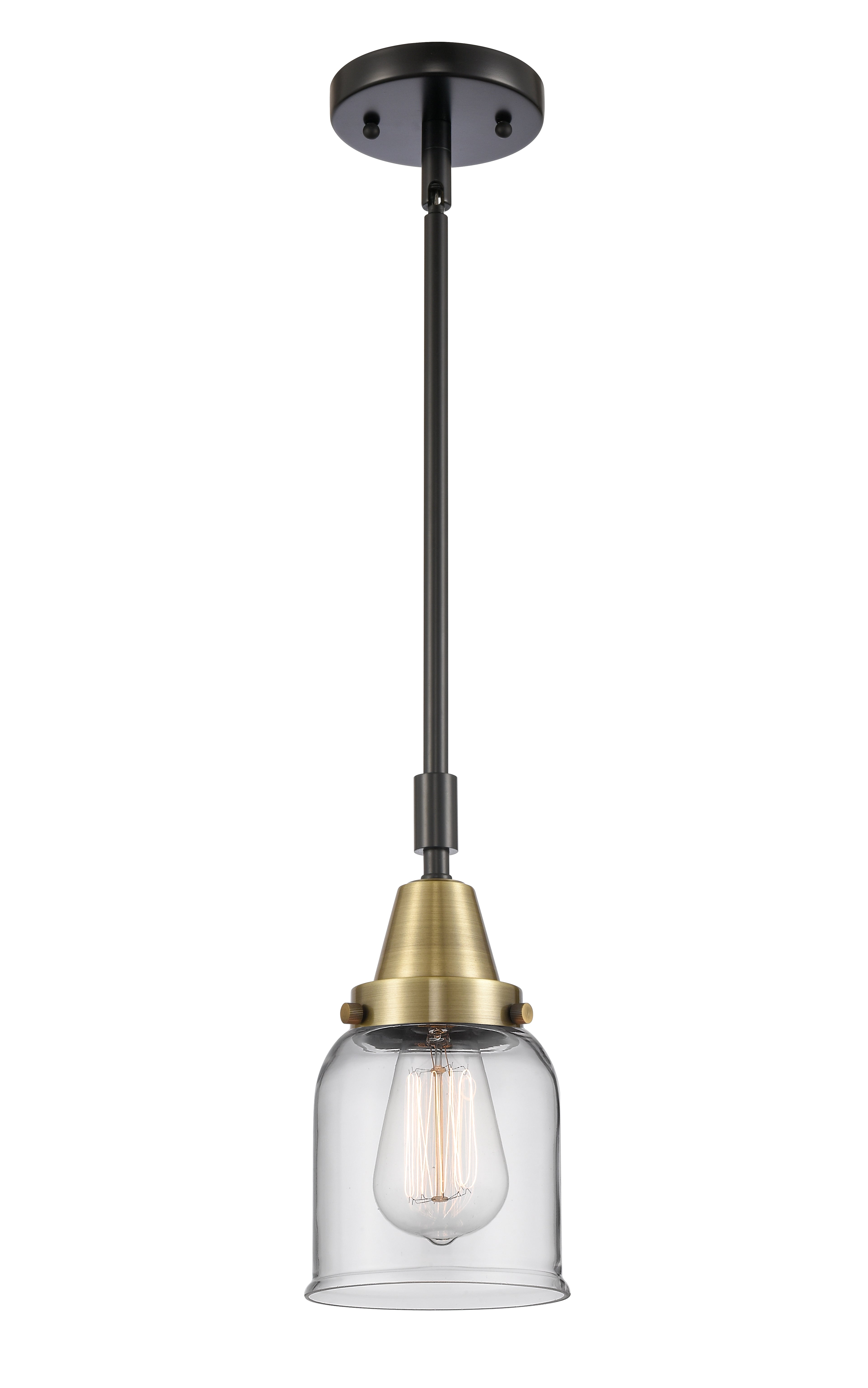 Caden Mini Pendant Antique Brass Glass