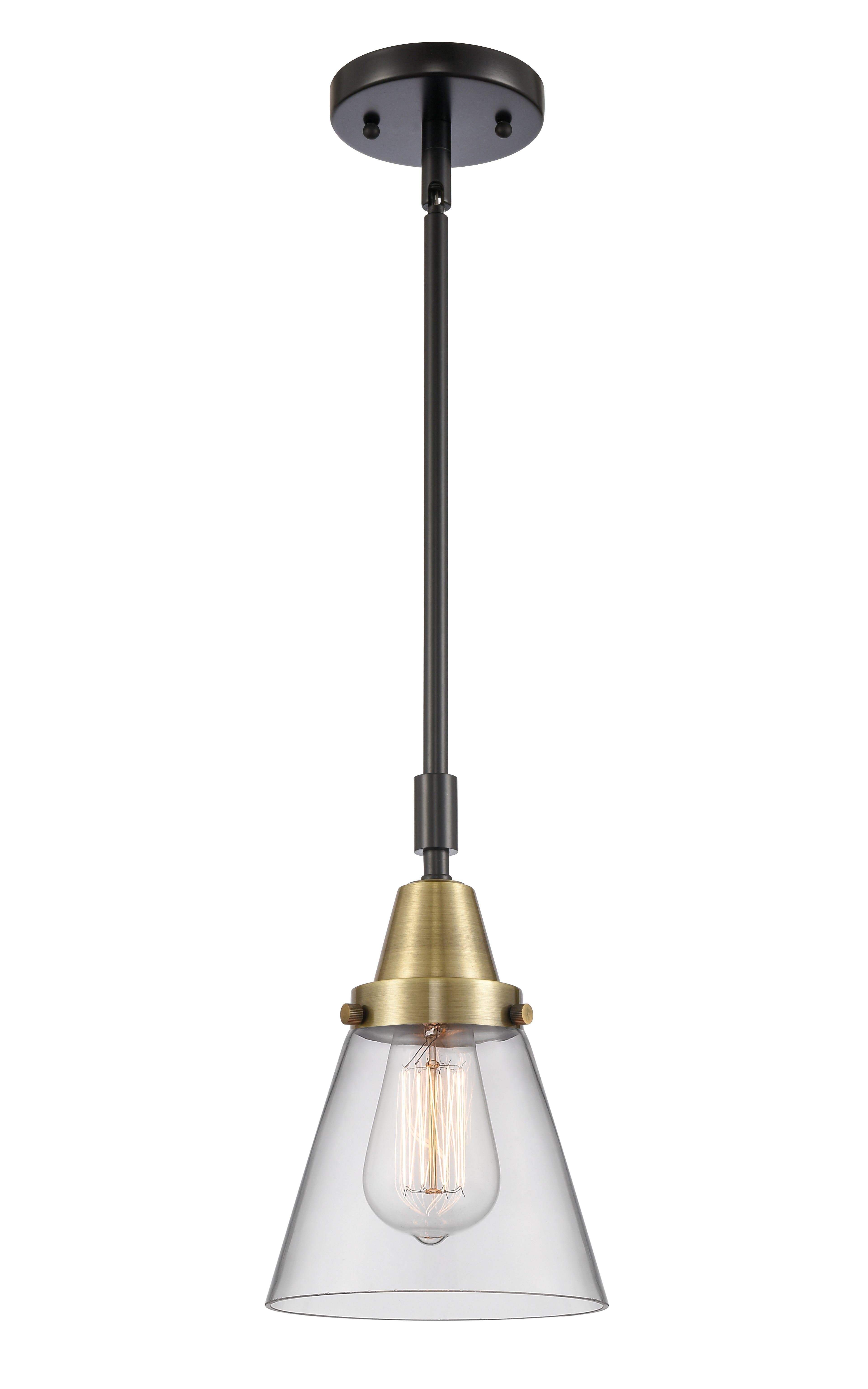 Caden Mini Pendant Antique Brass Glass