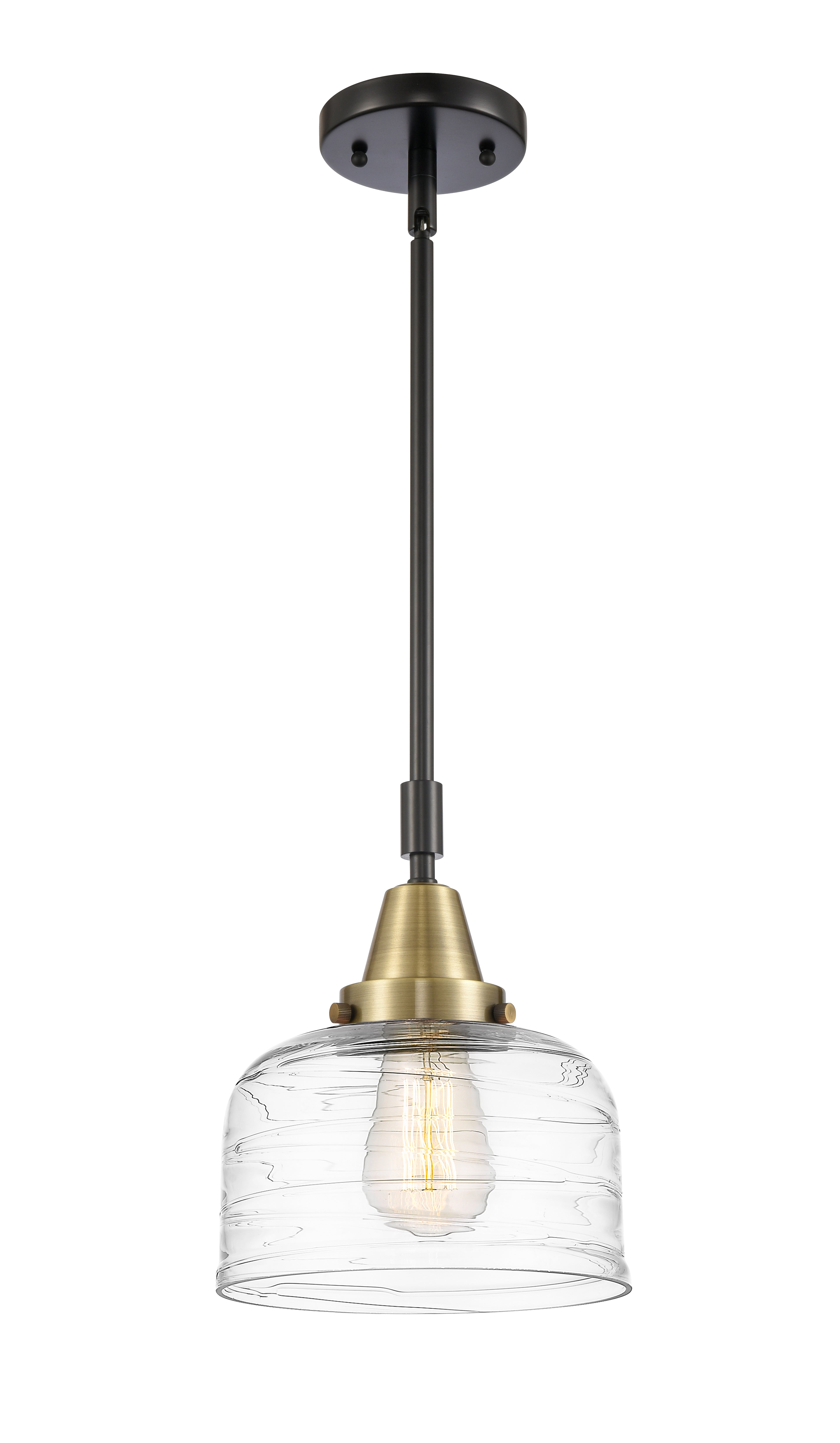 Caden Mini Pendant Antique Brass Glass
